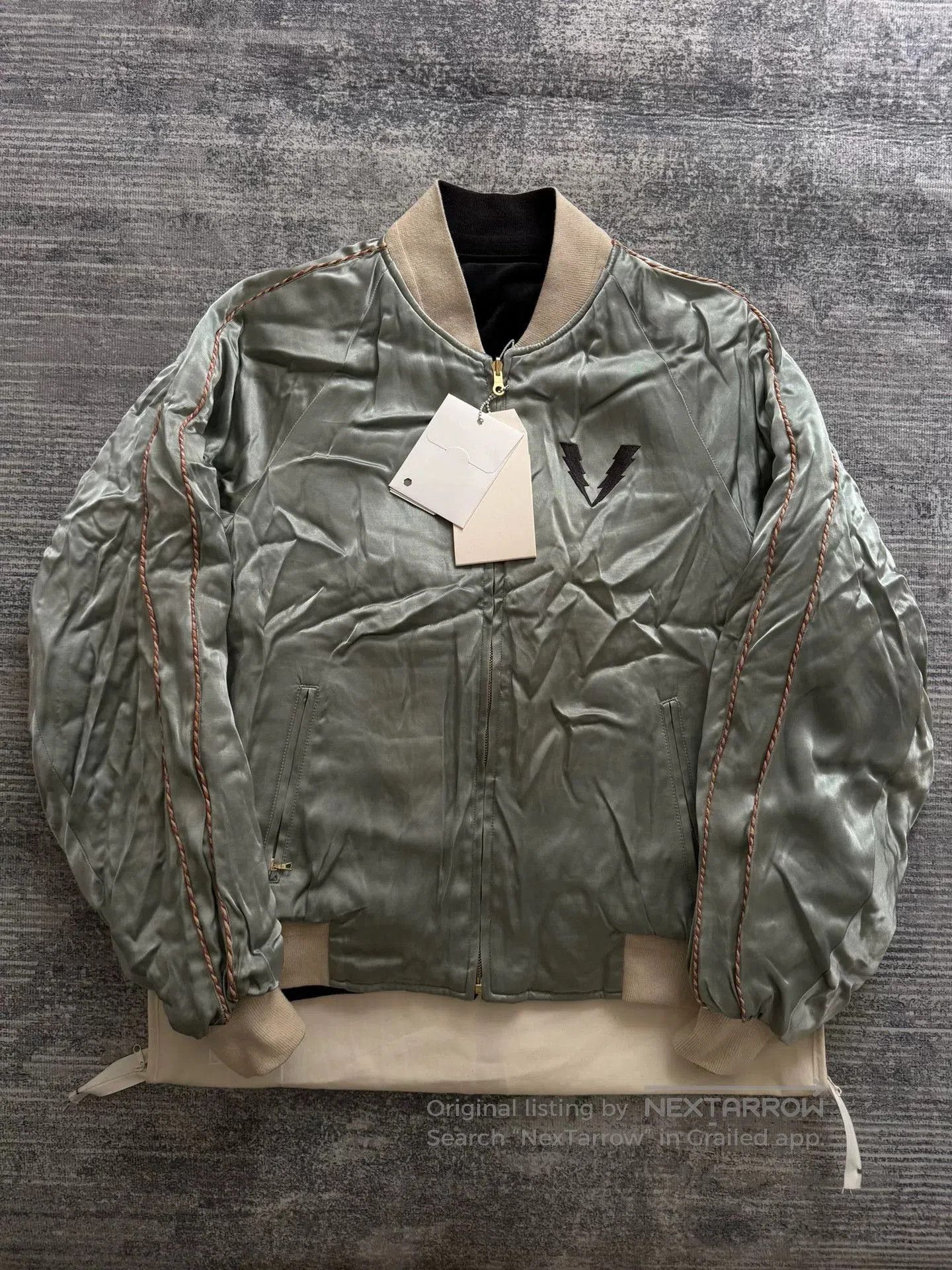 visvim douglas jacket with embroidery features.