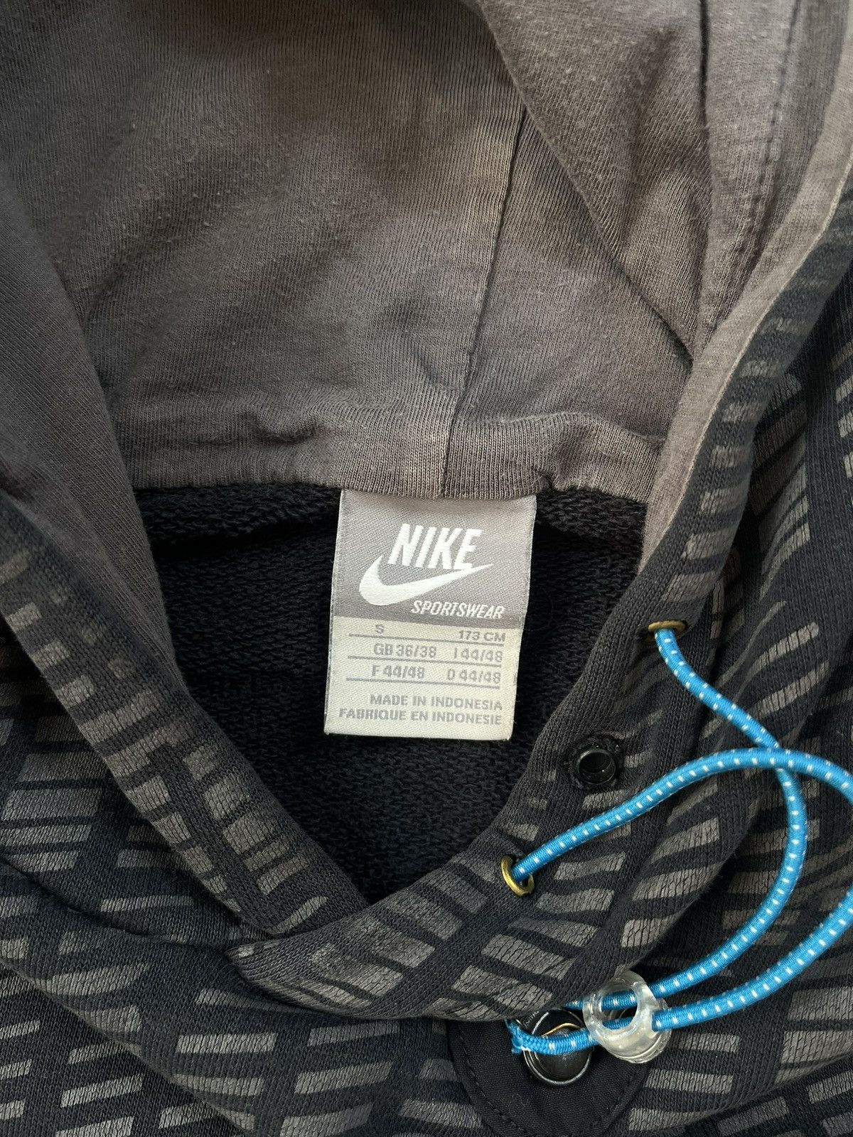 Nike × Vintage 00s Nike Air Vintage Y2K Monogram Retro Pullover Hoodie Size US S / EU 44-46 / 1 - 4 Thumbnail