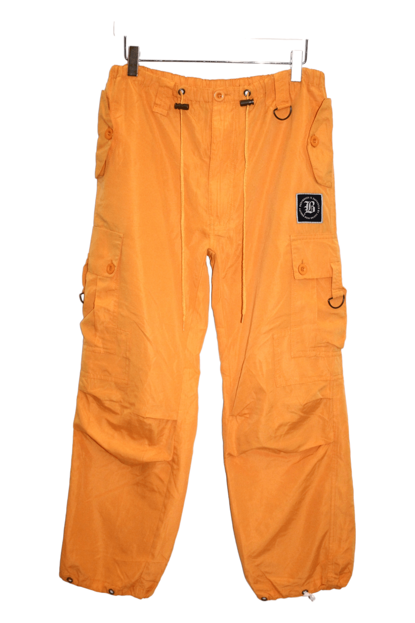 Japanese Brand VTG Body Maker JP Drawsting Waist Nylon Utility Cargo Pants Size US 30 / EU 46 - 1 Thumbnail