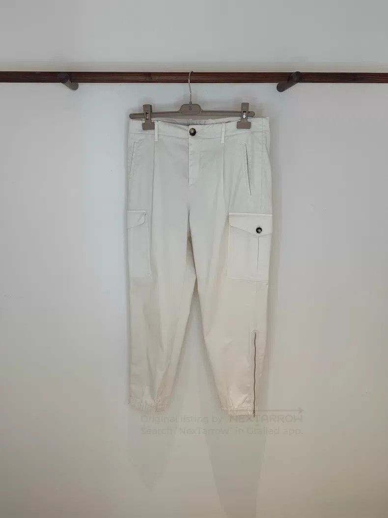 Brunello Cucinelli Brunello Cucinelli Men's Drawstring Ankle Zip Cargo Pants Size US 32 / EU 48 - 1 Thumbnail