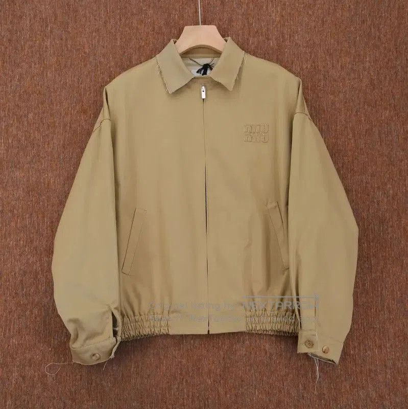 Miu Miu Miu Miu Beige Embroidered Women's Jacket . Size M / US 6-8 / IT 42-44 - 1 Thumbnail