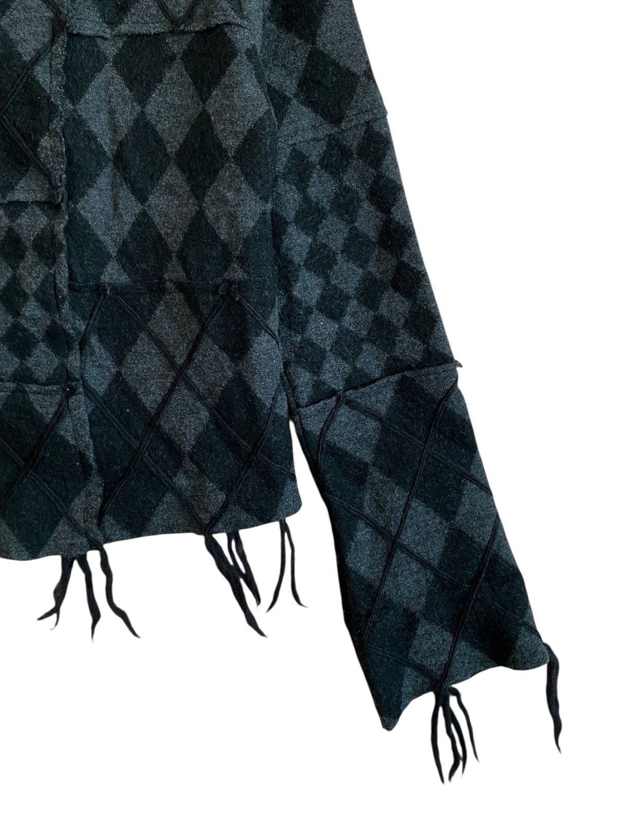 14th Addiction Very Rare Vintage PourDex Checkerboard Wool Sweatshirt 1990s Size US M / EU 48-50 / 2 - 6 Thumbnail