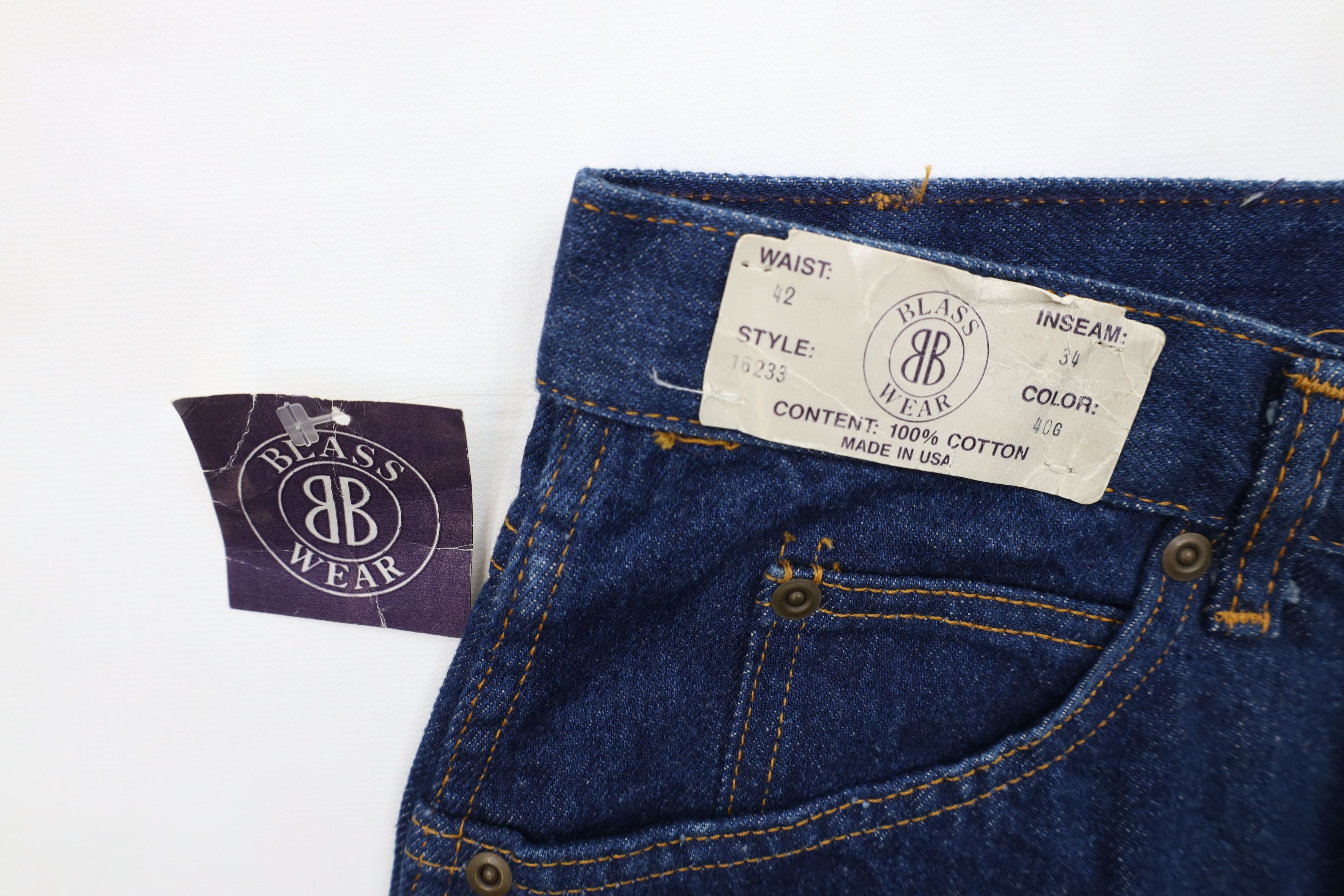Vintage Deadstock Vintage 90s Streetwear Fit Denim Jeans Blue USA Size US 42 / EU 58 - 6 Thumbnail