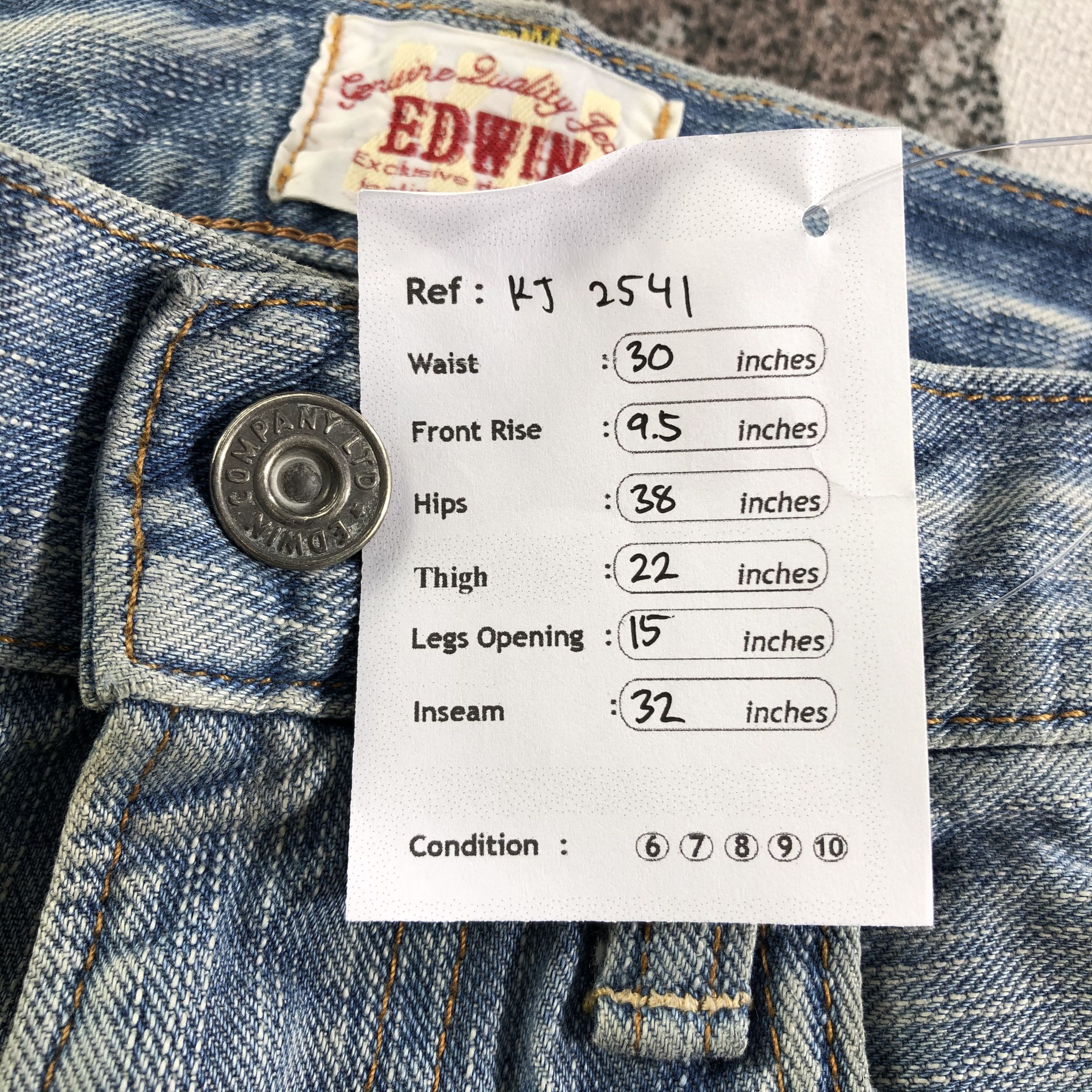 Edwin Edwin XV Jeans Ripped Patchwork Denim KJ2541 Size US 28 / EU 44 - 12 Thumbnail