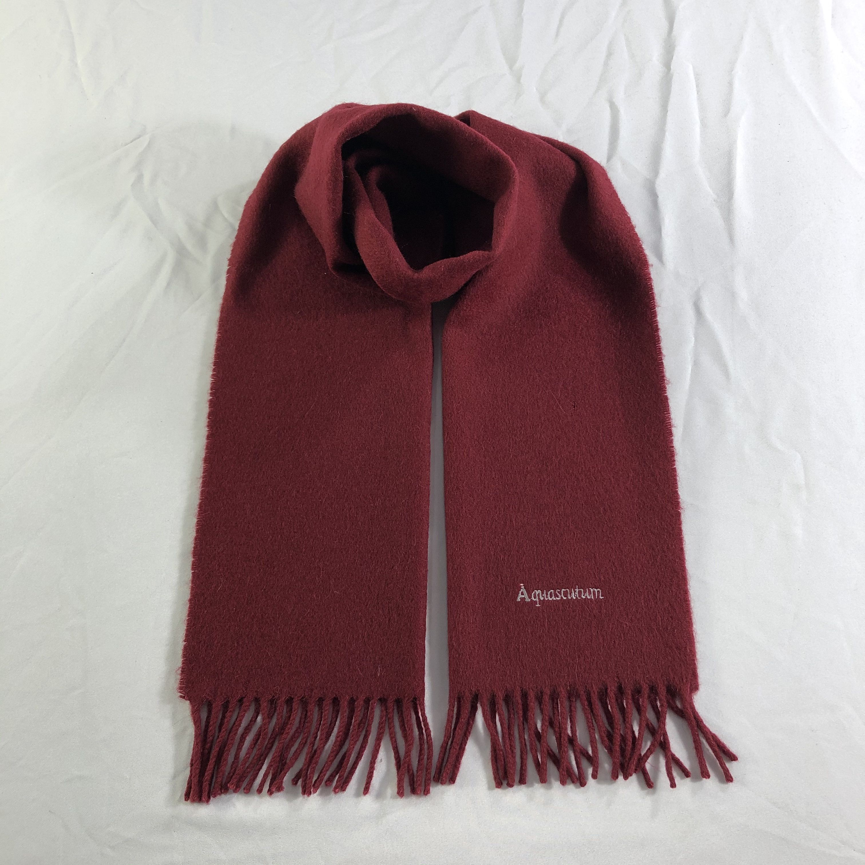 Aquascutum Cashmere Scarf Muffler Neckwear V2467