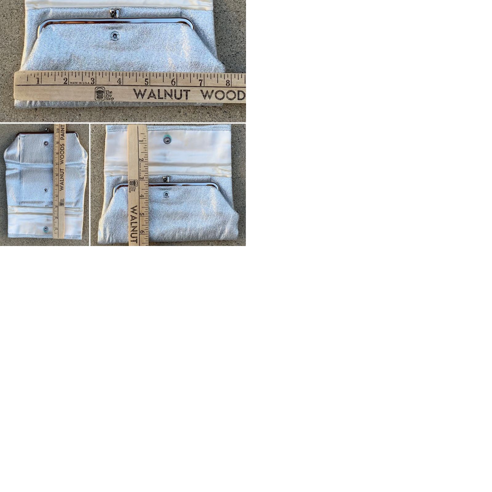 Vintage VINTAGE Mid-Century Modern Clutch Bag Silver Fabric Lady Buxton Womens Size ONE SIZE - 9 Thumbnail