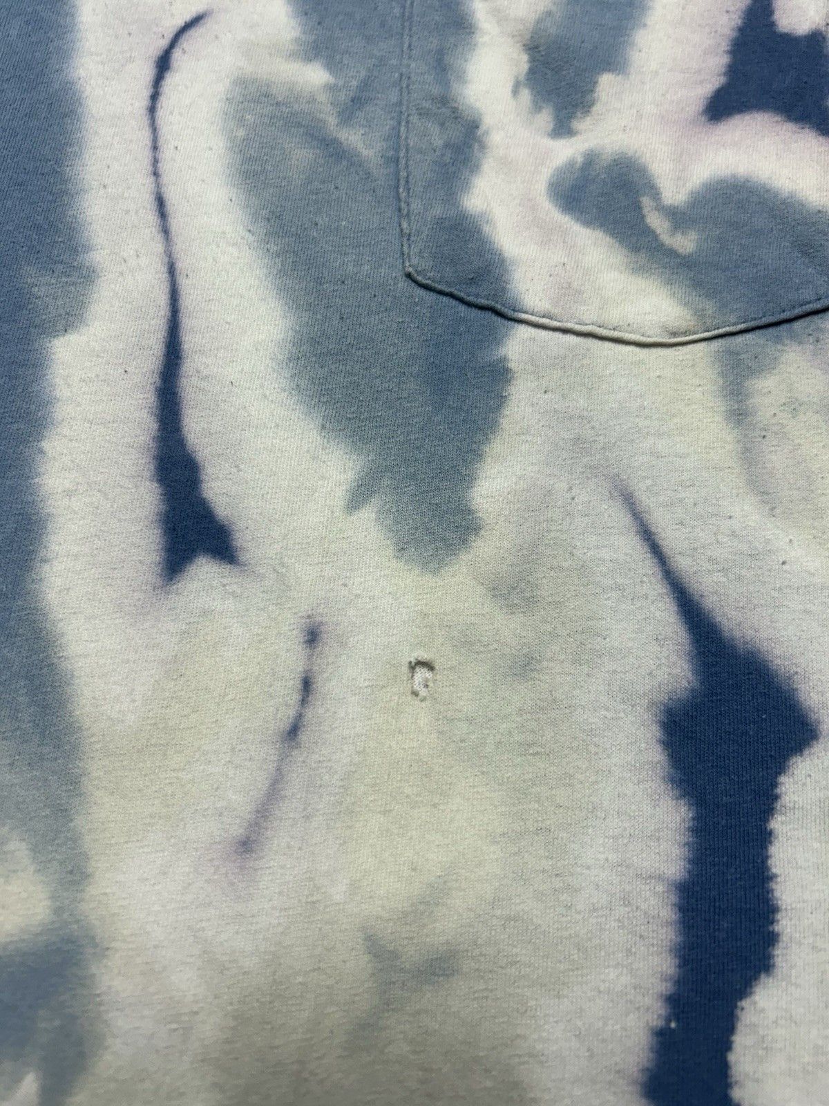 Hanes Hanes pocket t shirt bleach tie dye hippie distressed XL Size US XL / EU 56 / 4 - 4 Thumbnail