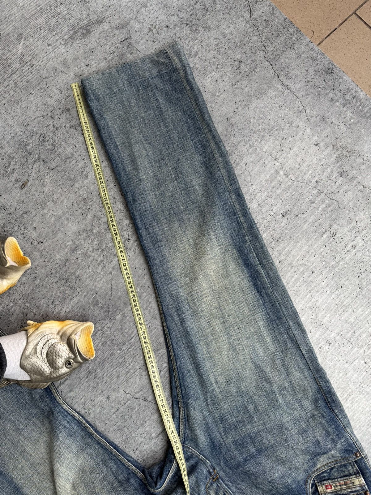 Japanese Brand Vintage Diesel Jeans Washed Wide Japanese Y2K Avant Garde Size US 38 / EU 54 - 15 Thumbnail