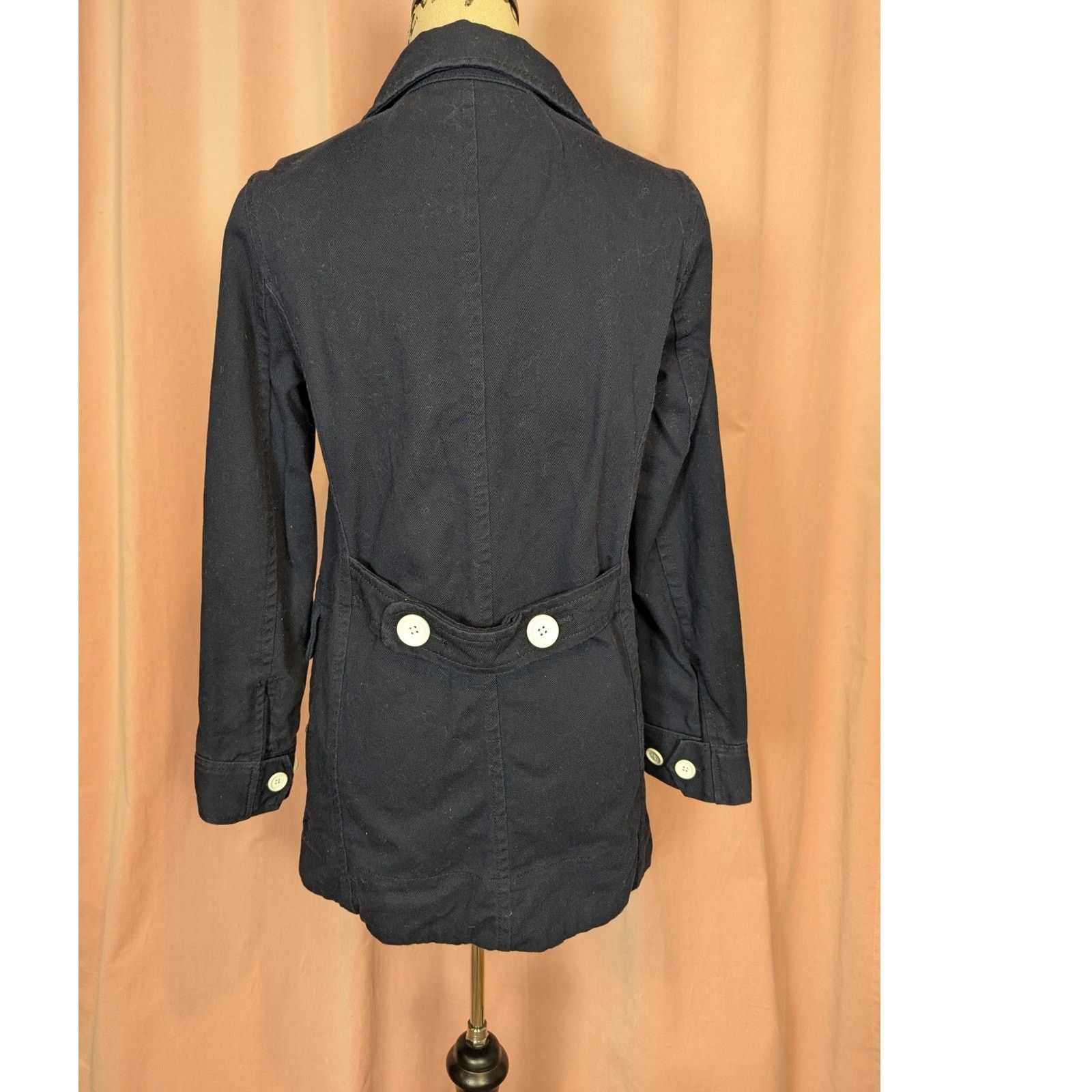 J.Crew J. Crew Canvas Double Breasted Pea Coat Blue Size 2 Size XS / US 0-2 / IT 36-38 - 15 Thumbnail