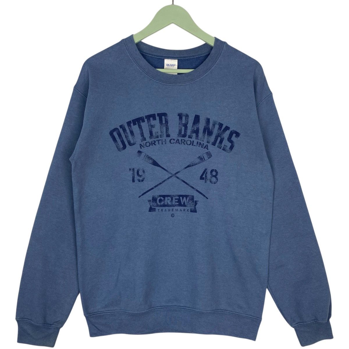 Vintage Vintage Outer Banks Sweatshirt Crewneck Blue Big Logo Size S Size US S / EU 44-46 / 1 - 1 Thumbnail