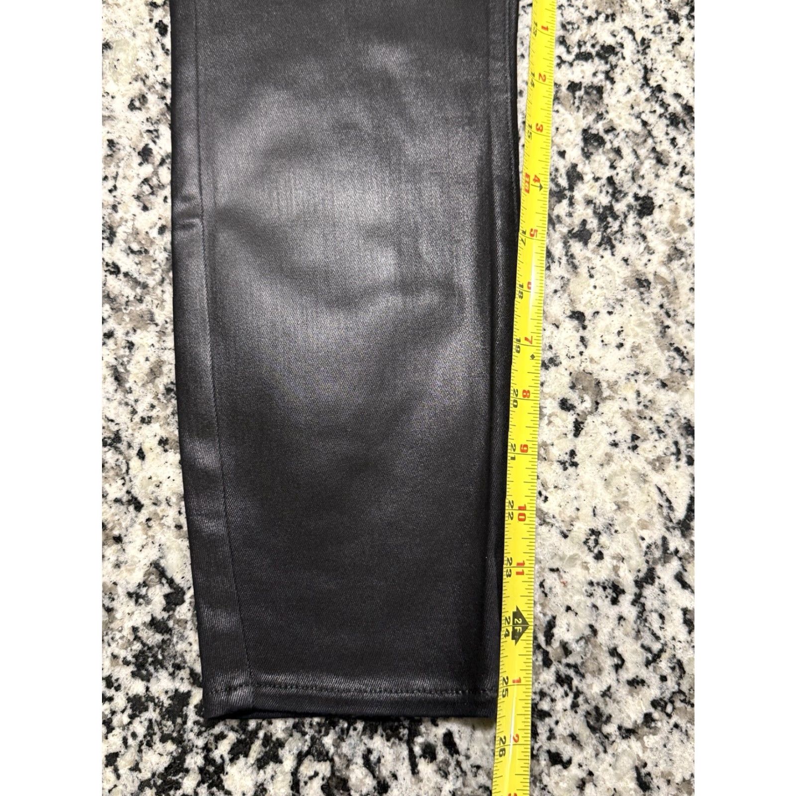 Vintage NWT L’agence Margot High Rise Skinny Black Coated Jeans Size 28 Women's Jeans Ankle Black 28 Mens? Wait. Size 28" / US 6 / IT 42 - 4 Thumbnail