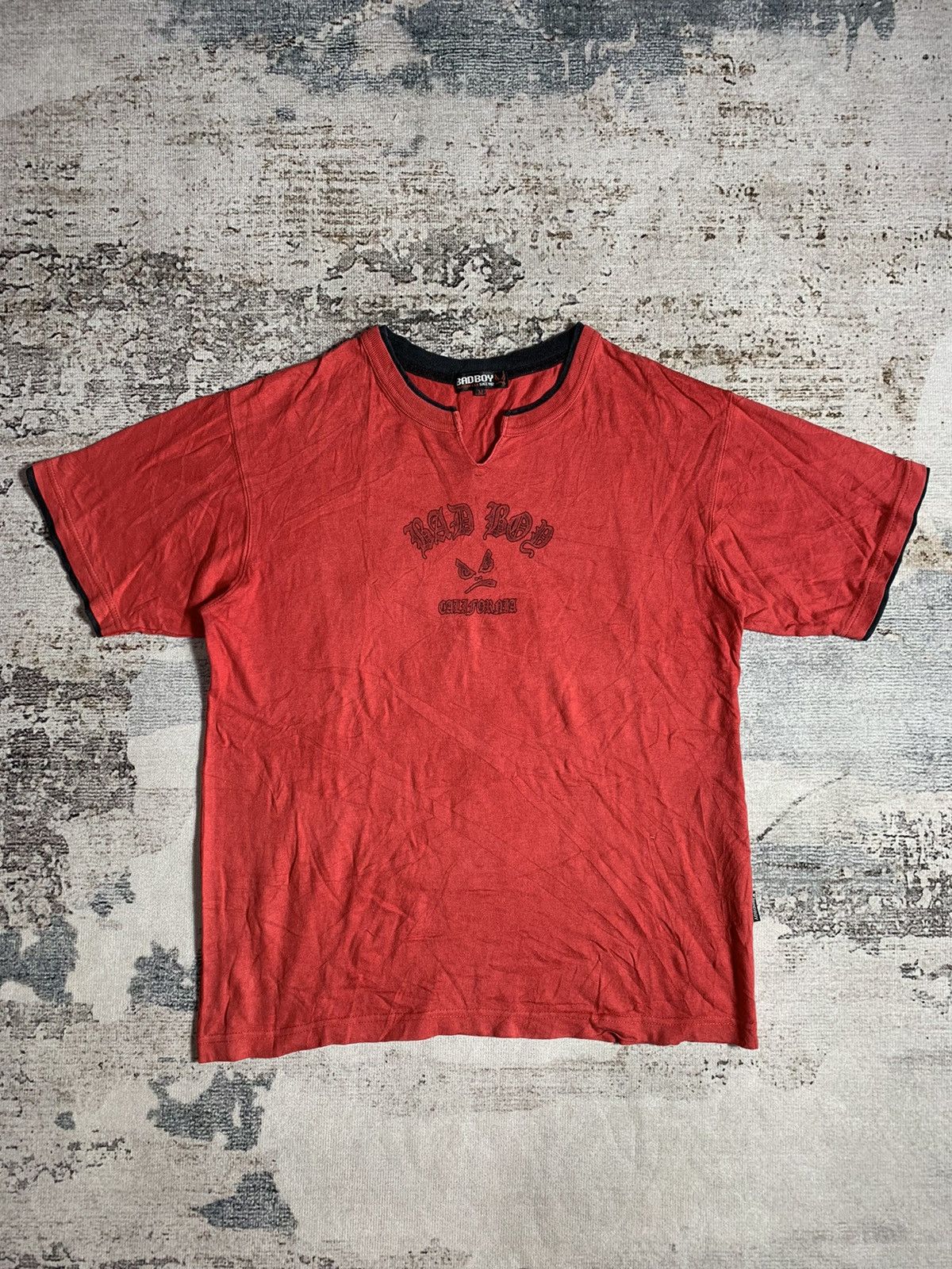 image of 14Th Addiction x Hysteric Glamour Badboy Tribal Poem Seditionaries Double Layer Tshirt in Red (Size