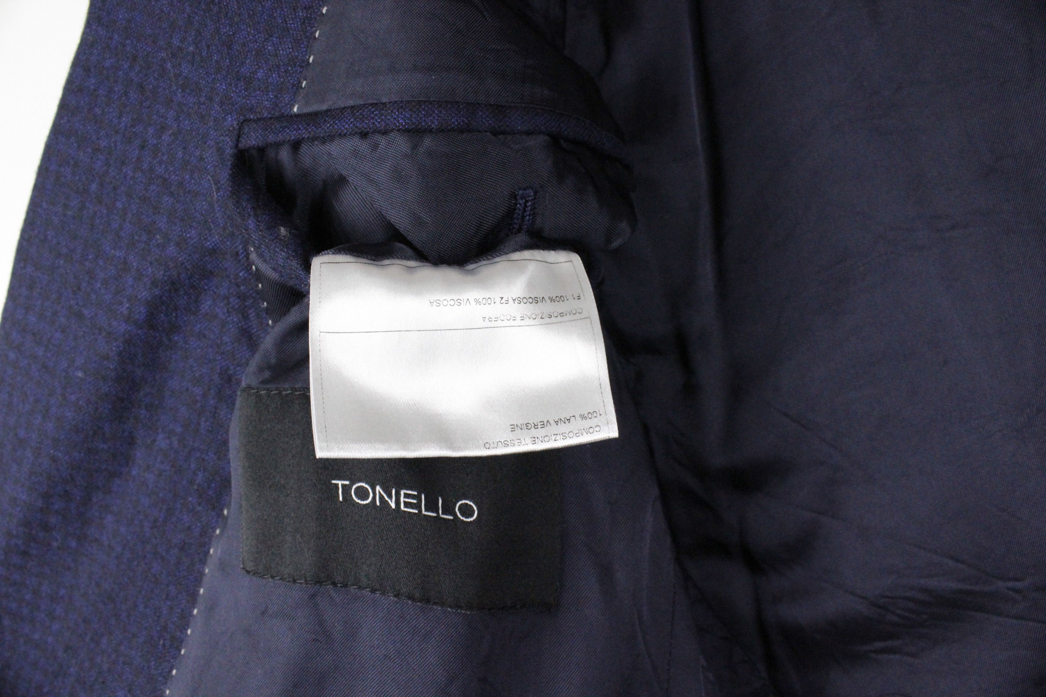 Tonello Tonello CLAUDIO TONELLO Navy Virgin Wool Formal Suit Size US S / EU 44-46 / 1 - 11 Thumbnail
