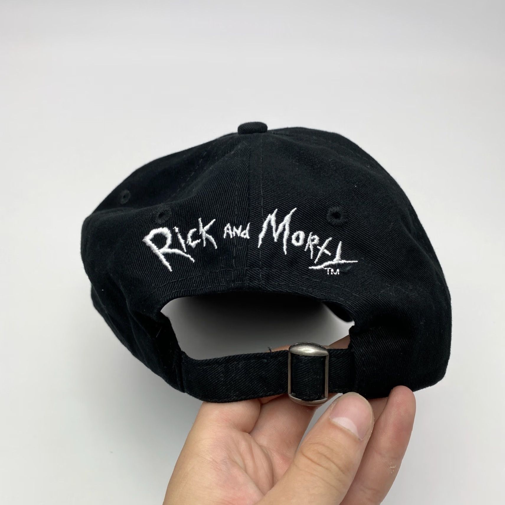 Vintage Rick and Morty Black Embroidered Strapback Hat Adult One Size Cartoon Nice Size ONE SIZE - 4 Thumbnail