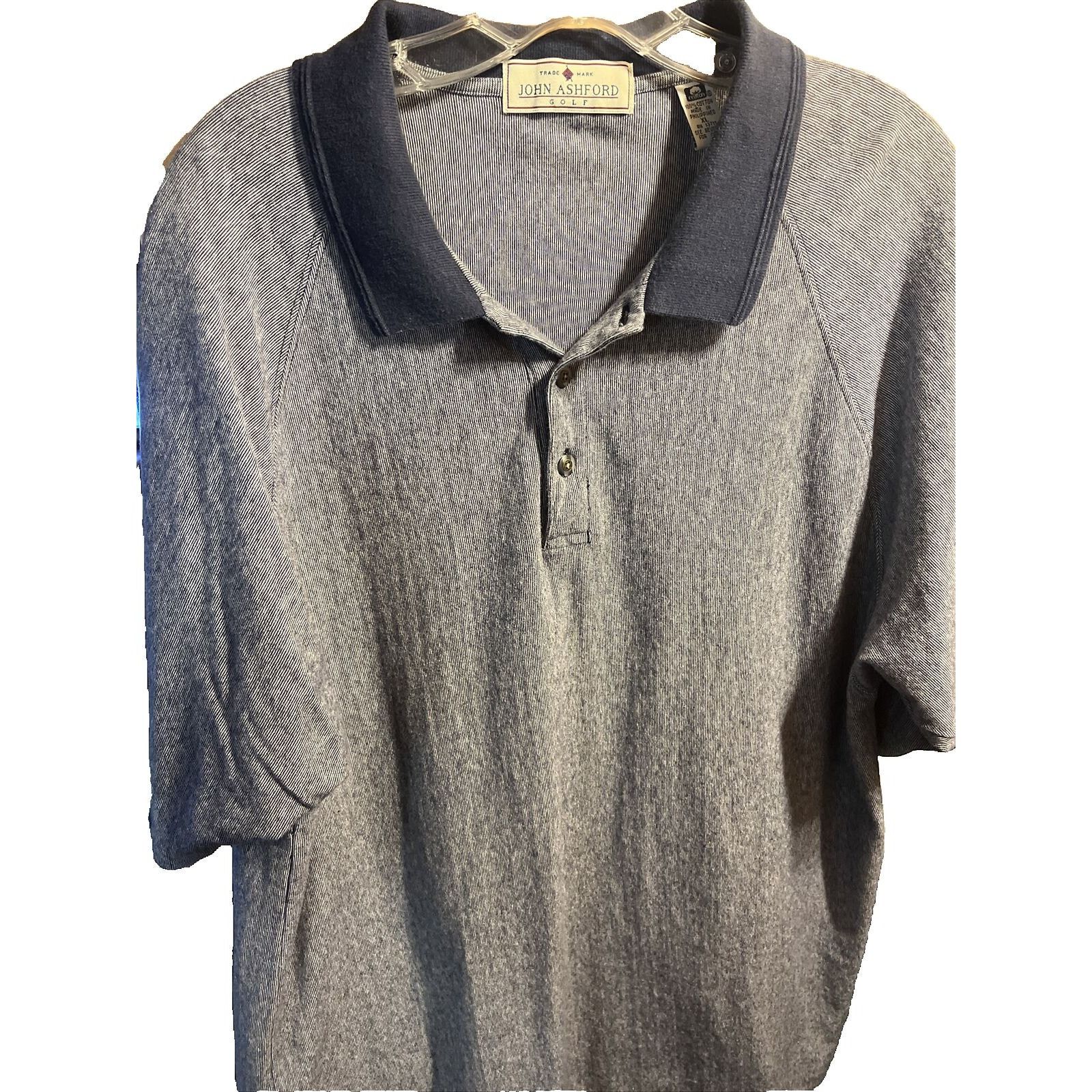 John Ashford John Ashford Golf Vintage Men XL Gray 1/4 Button Cotton Polo Size US XL / EU 56 / 4 - 1 Thumbnail