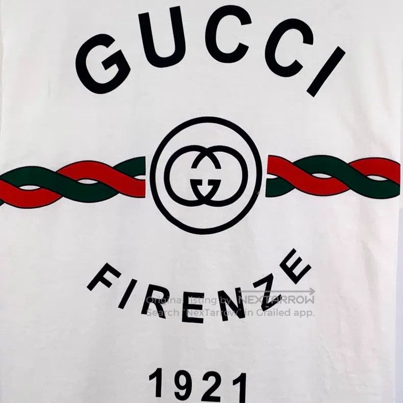 Gucci Gucci White logo letter print cotton round-neck short-slee Size US XS / EU 42 / 0 - 4 Thumbnail