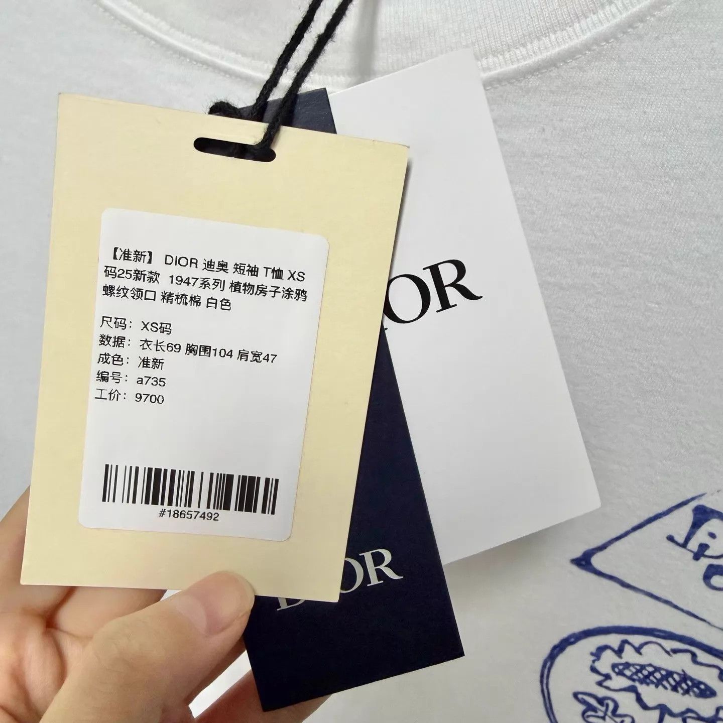 Dior DIOR 1947 Plant House Graffiti White T-Shirt XS Size US XS / EU 42 / 0 - 5 Thumbnail