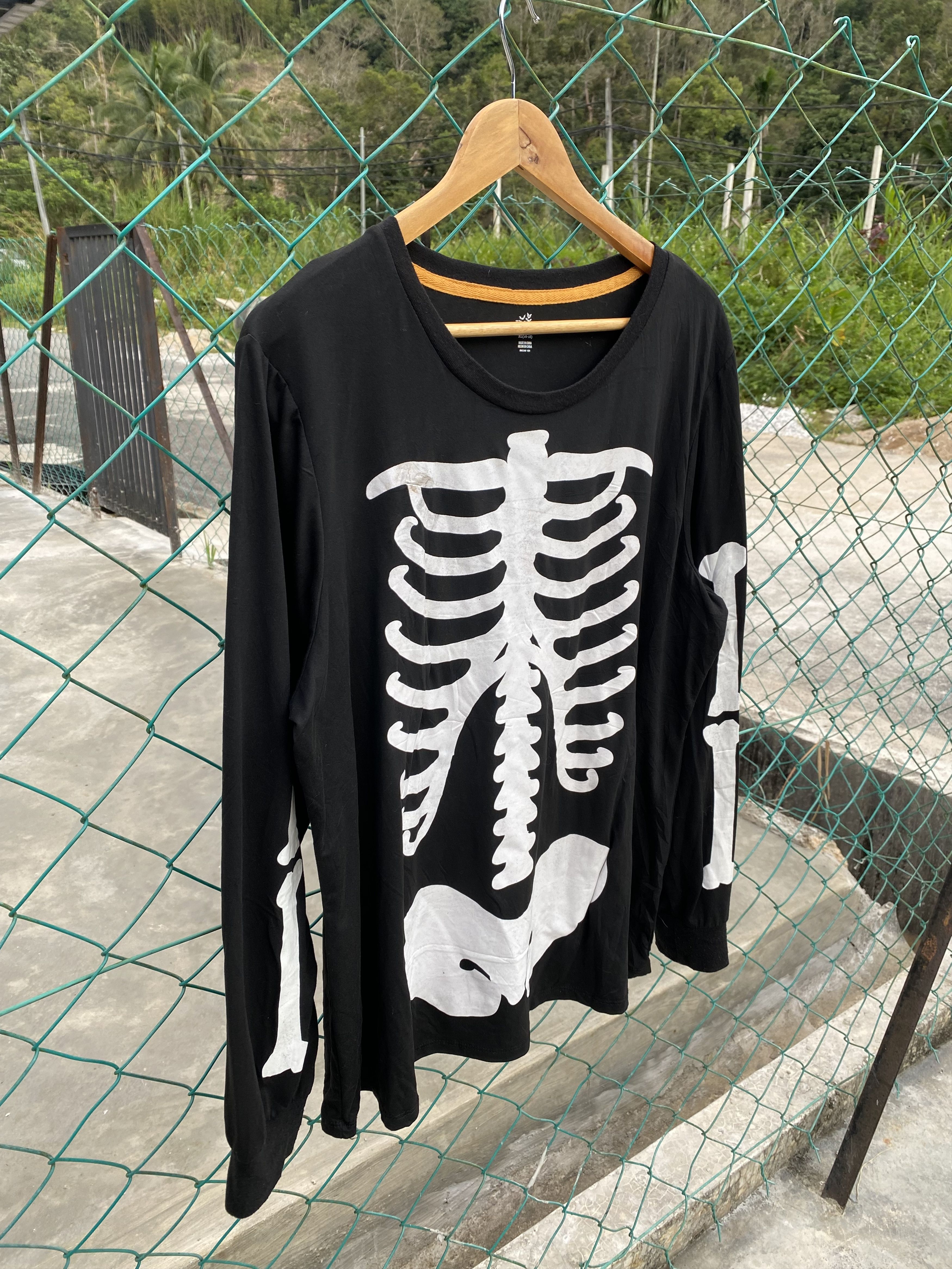 Japanese Brand Halloween skeleton spandex long sleeve tees Size XL / US 12-14 / IT 48-50 - 3 Thumbnail