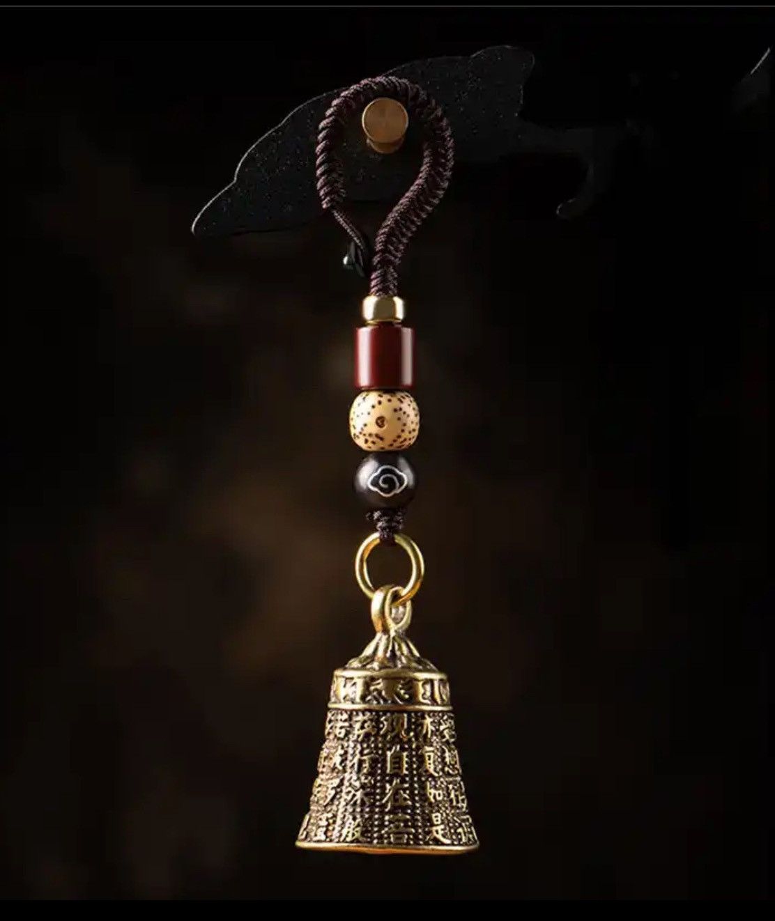 Vintage Vintage Brass Tibetan Bell Keychains Size ONE SIZE - 1 Thumbnail