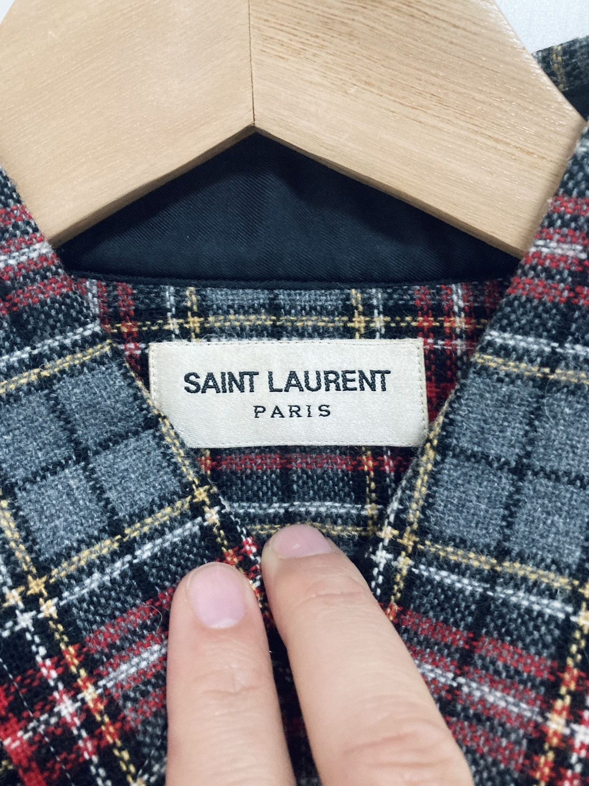 Saint Laurent Paris SAINT LAURENT PARIS BY HEDI SLIMANE 13FW RUNWAY WOOL SHIRT Size US S / EU 44-46 / 1 - 5 Thumbnail