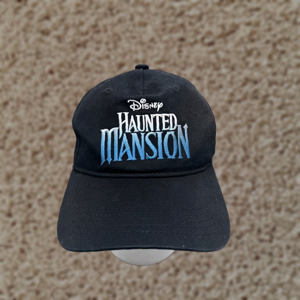 Disney Disney Haunted Mansion Baseball Cap Hat Unisex Adult Black 100% Cotton Adjustable Strapback Size ONE SIZE - 1 Thumbnail