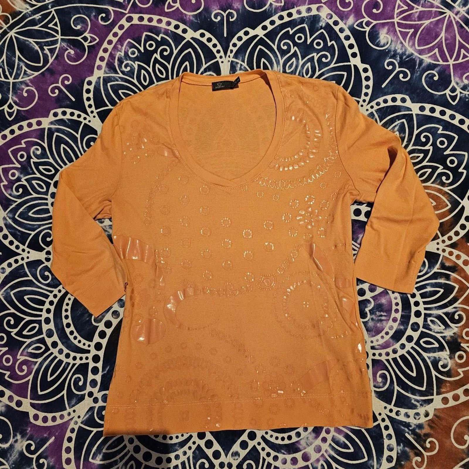 Designer Women's Dismero Large Designer Orange Shirt Size L / US 10 / IT 46 - 1 Thumbnail