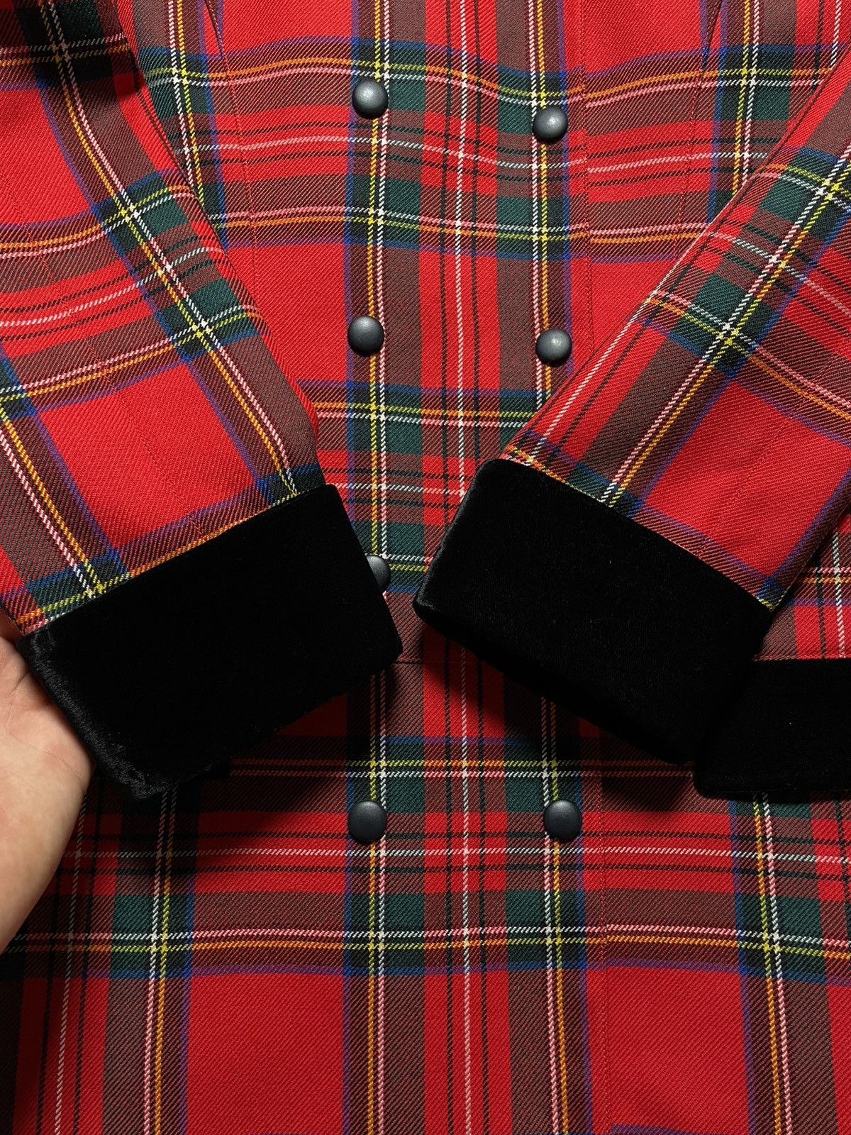 Thierry Mugler Thierry Mugler Tartan Vintage 90s Archive Jacket Size M / US 6-8 / IT 42-44 - 4 Thumbnail