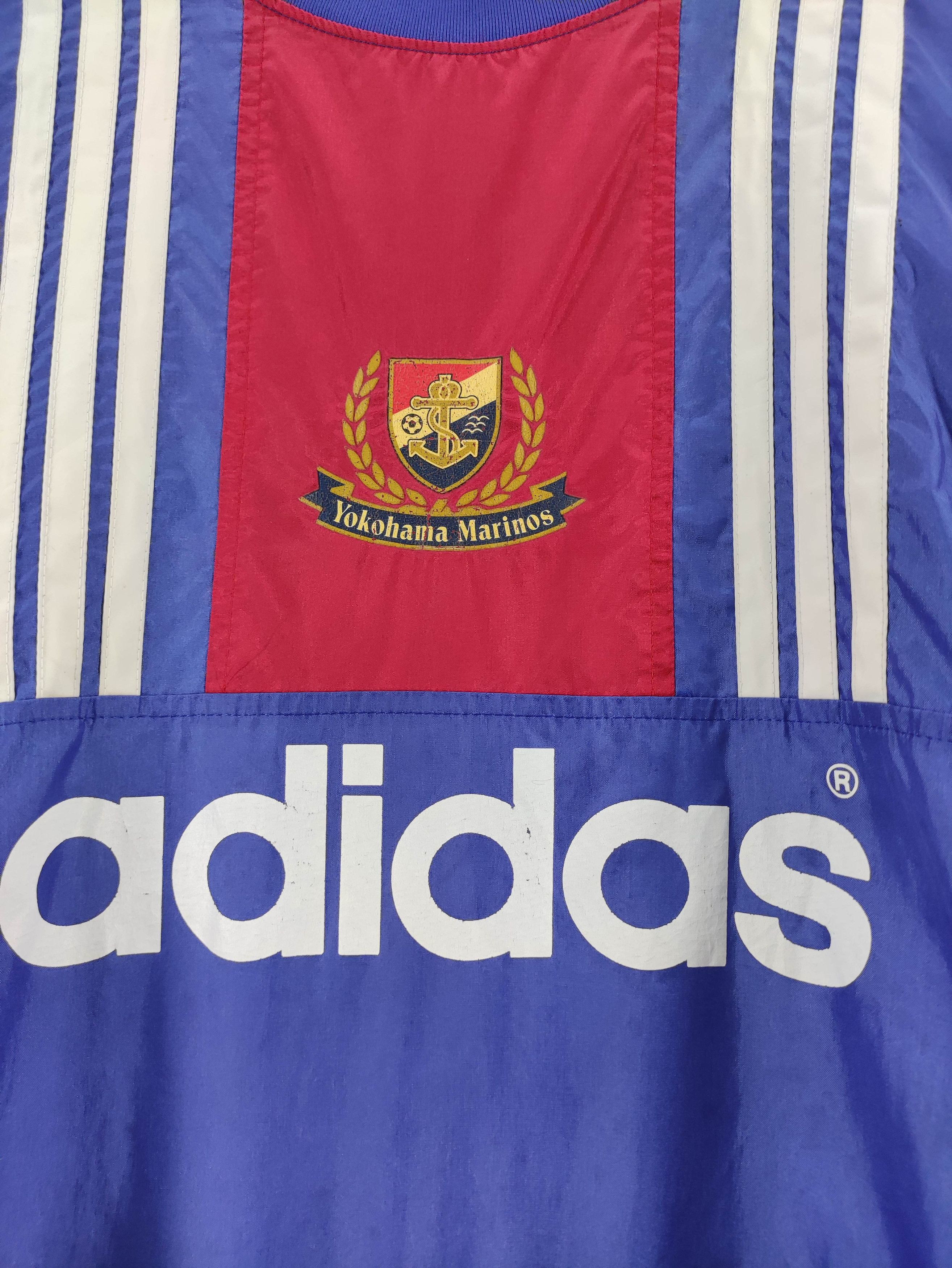 Adidas Vintage Adidas Yokohama Marinos Thin Windbreaker Jumper Size US XL / EU 56 / 4 - 3 Thumbnail