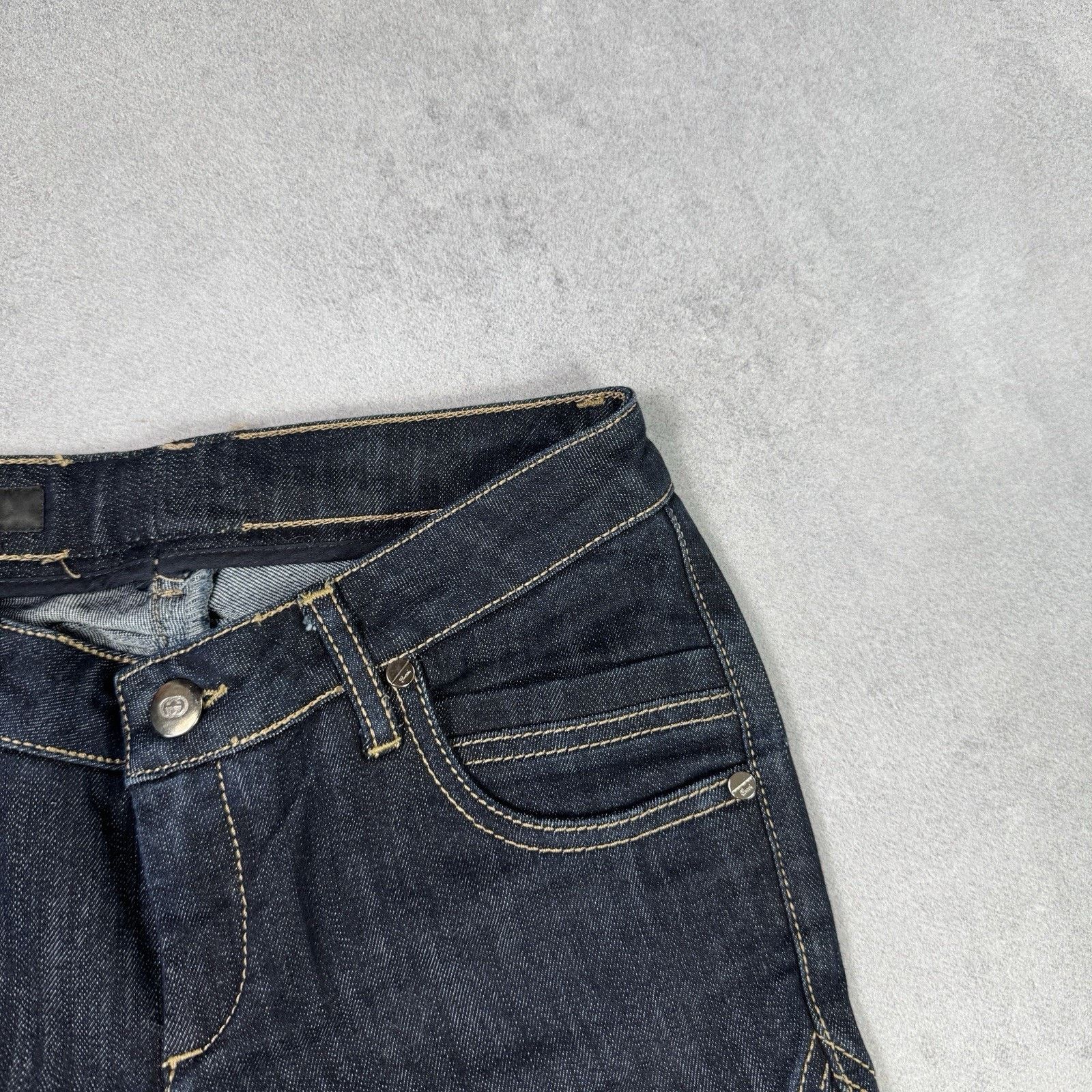 Gucci Vintage Gucci Breeches Denim Pants Blue Avant Garde Cropped Size 27" / US 4 / IT 40 - 4 Thumbnail