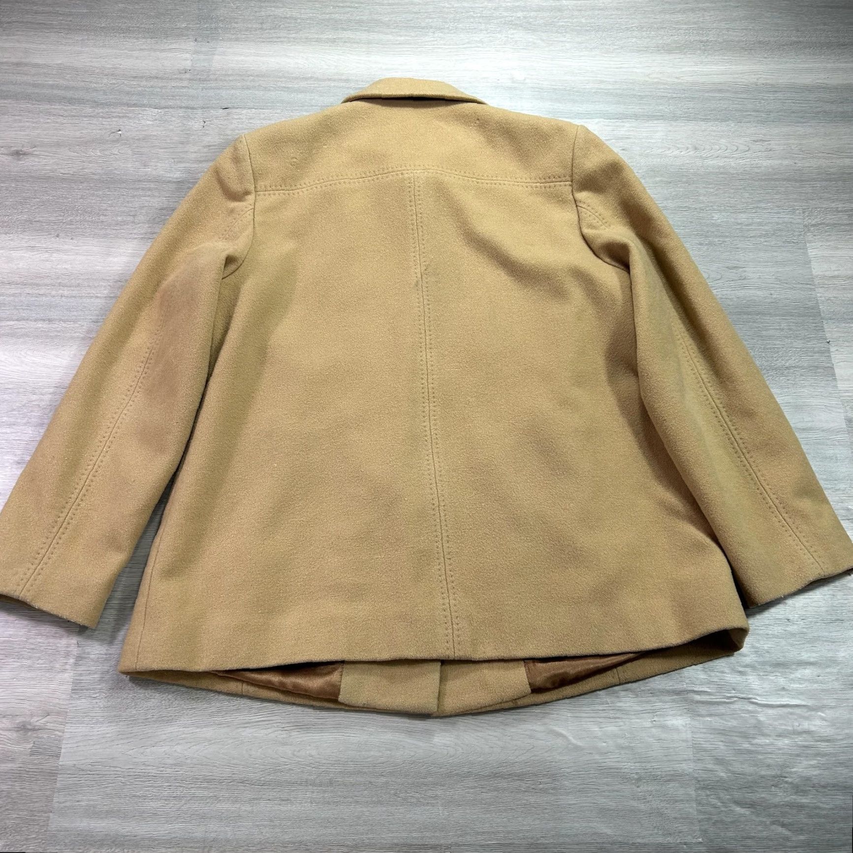 Camel Kristen Blake Coat Womens 16 Beige Wool Single-Breasted Lined Camel Jacket Coat Size XXL / US 16-18 / IT 52-54 - 2 Thumbnail