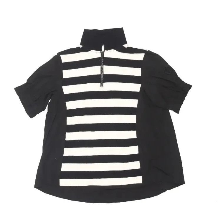 Moncler Moncler Logo Half-Zip Stripe Short-Sleeve Top Size US M / EU 48-50 / 2 - 1 Thumbnail