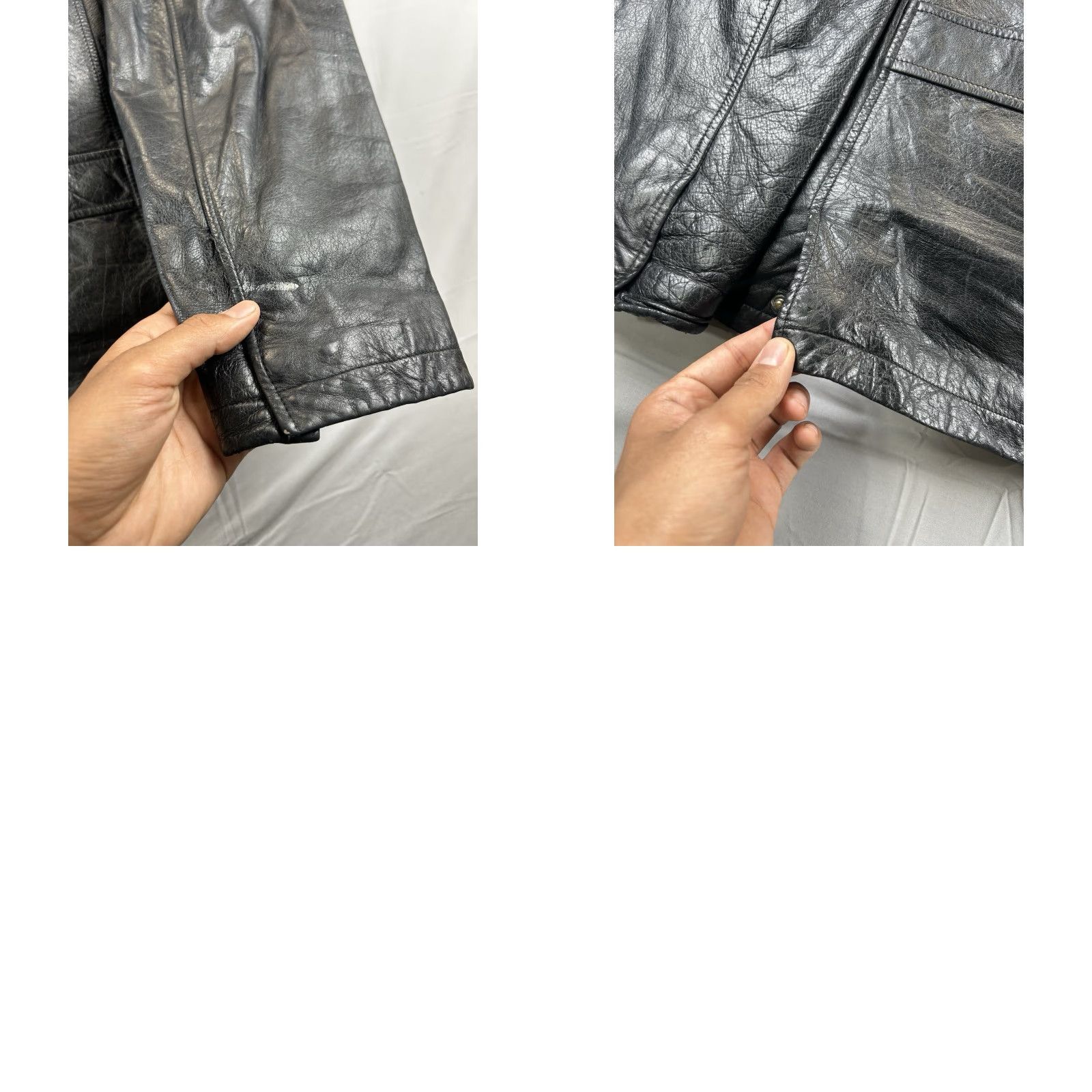 Vintage Wilson’s Leather Jacket Full Zip XL Tall Black Insulated Biker Jacket Mens XL Leather Black Insulated Biker Theme Size US XL / EU 56 / 4 - 8 Thumbnail