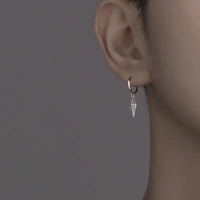Jewelry × Vintage Vintage Geometry Pattern Cone 925 Sterling Silver Earrings Size ONE SIZE - 1 Thumbnail