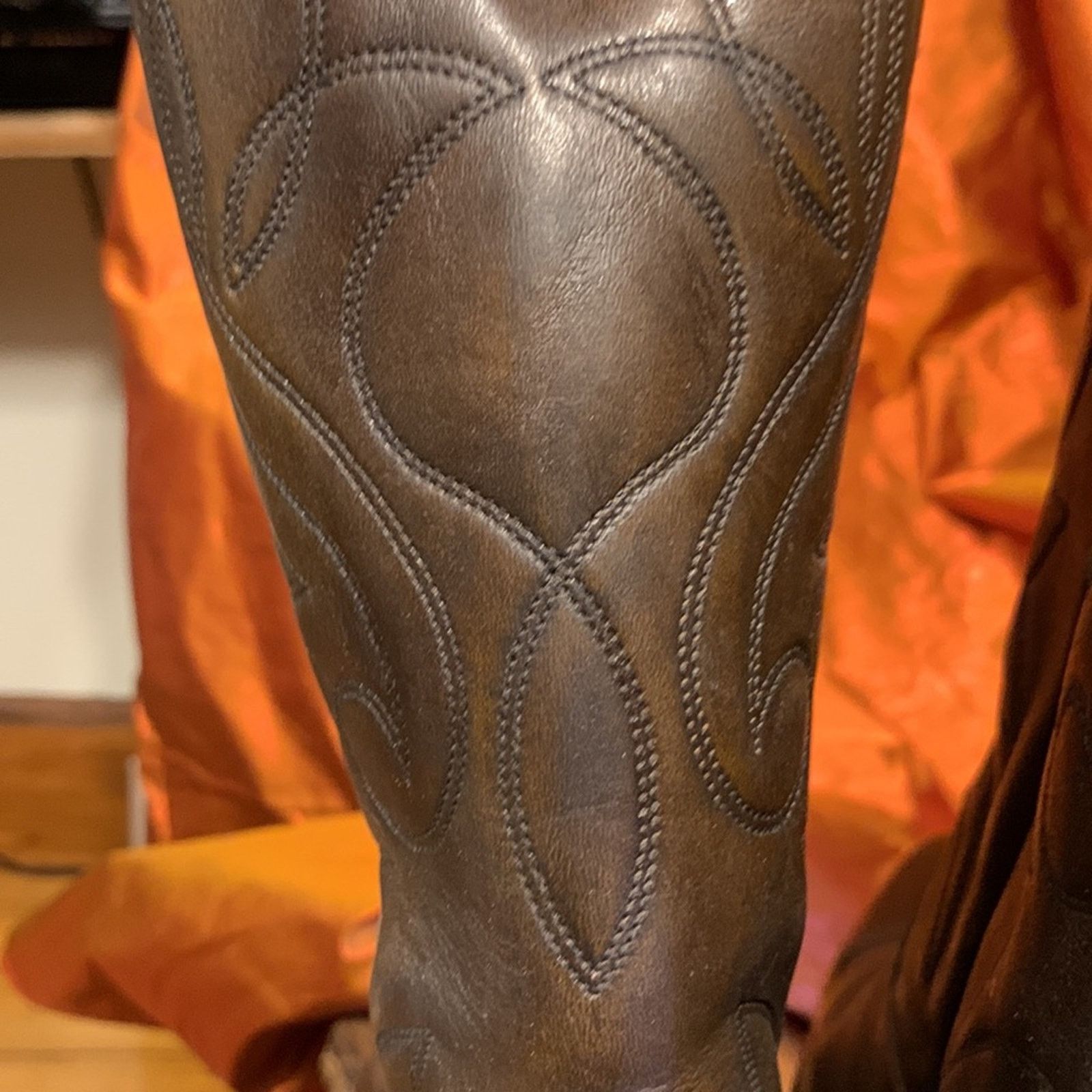 Acme Clothing Acme brown leather flame stitched Western cowboy boots Size US 9 / EU 42 - 8 Thumbnail