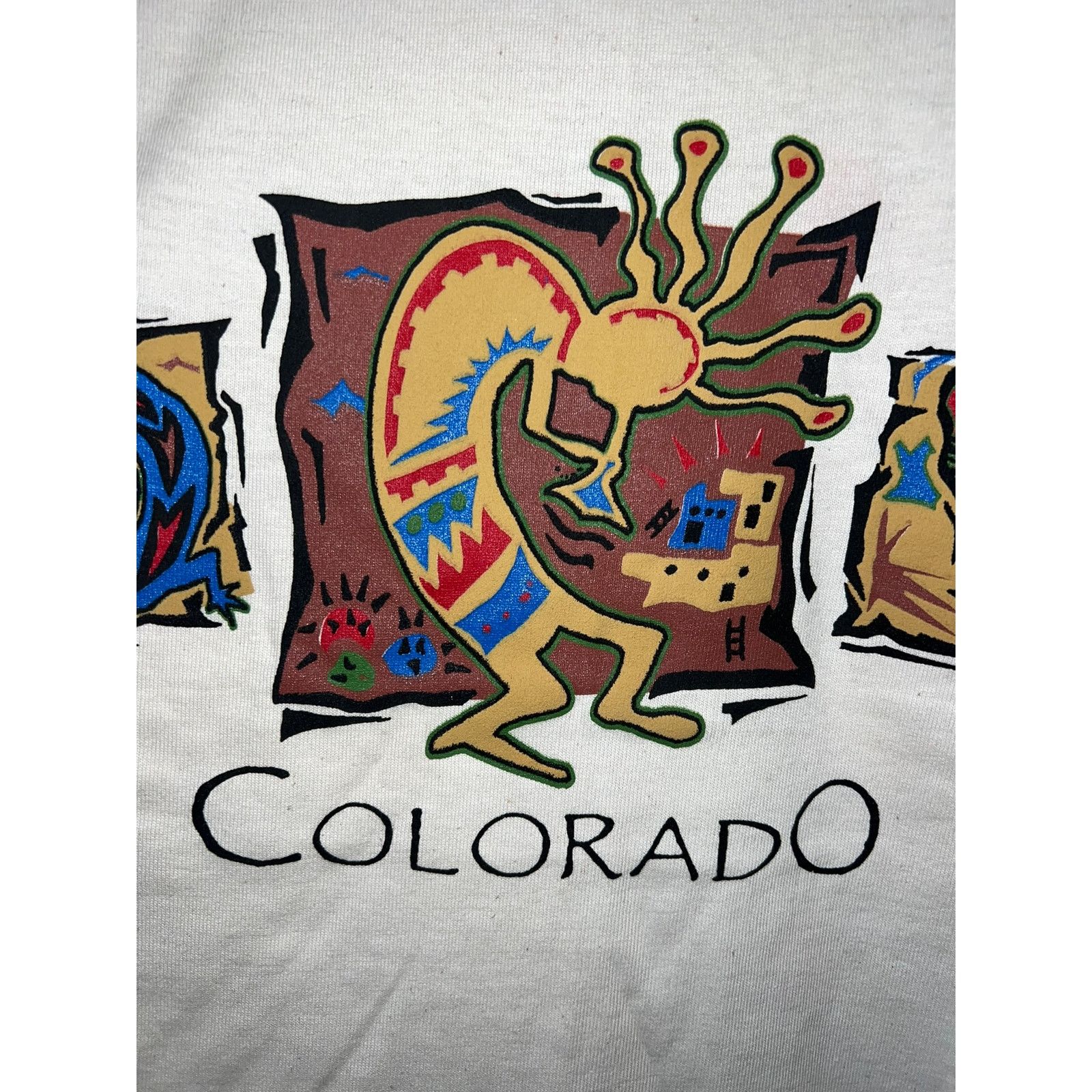 Fruit Of The Loom Vintage Kokopelli Shirt Aboriginal Dancer Desert VTG 90s M Size US M / EU 48-50 / 2 - 3 Thumbnail