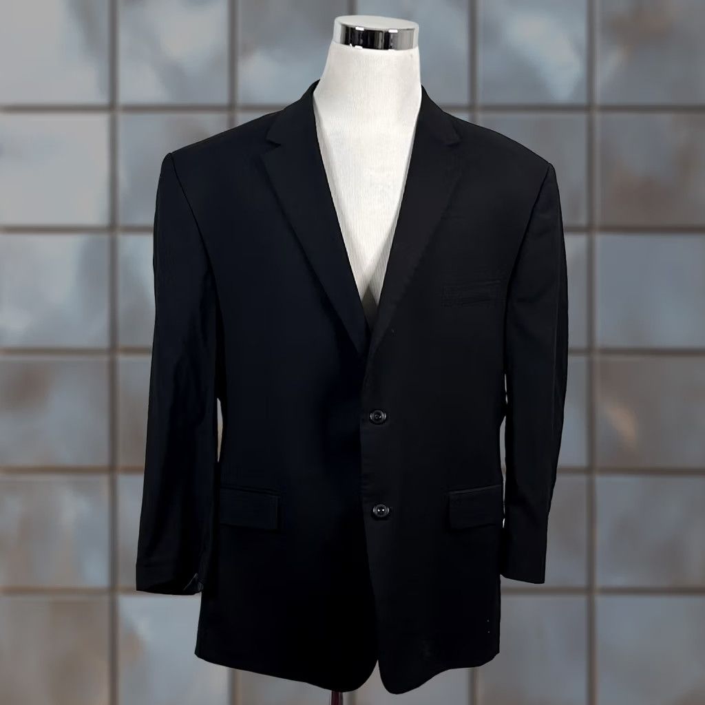 Jos. A. Bank Jos A Bank Sport Coat 50R Black Tailored Fit brrr Comfort Two Button Double Vent Size US XS / EU 42 / 0 - 1 Thumbnail