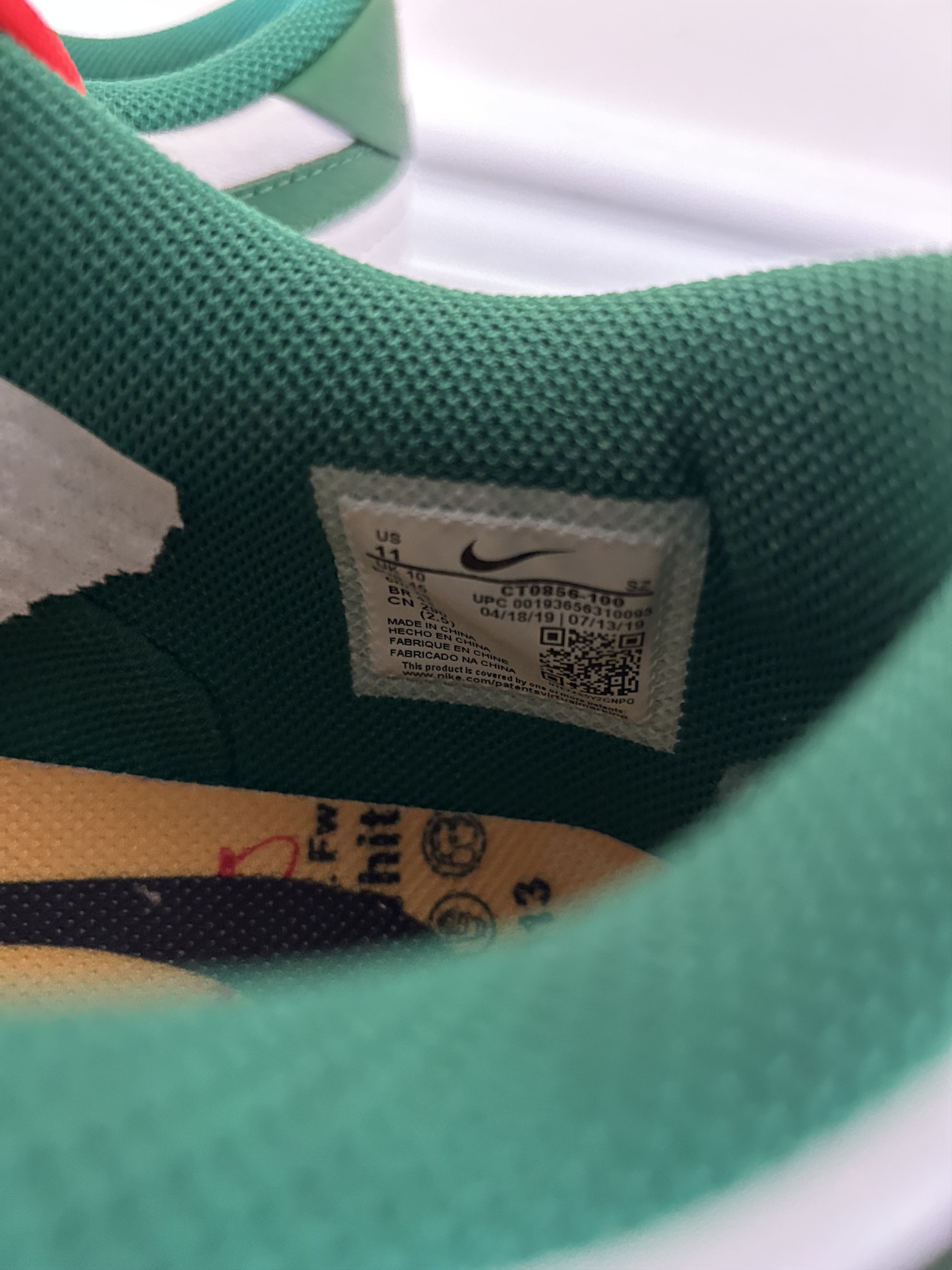 Nike × Off-White Nike Dunk Low Off-White Pine Green Size US 11 / EU 44 - 8 Thumbnail