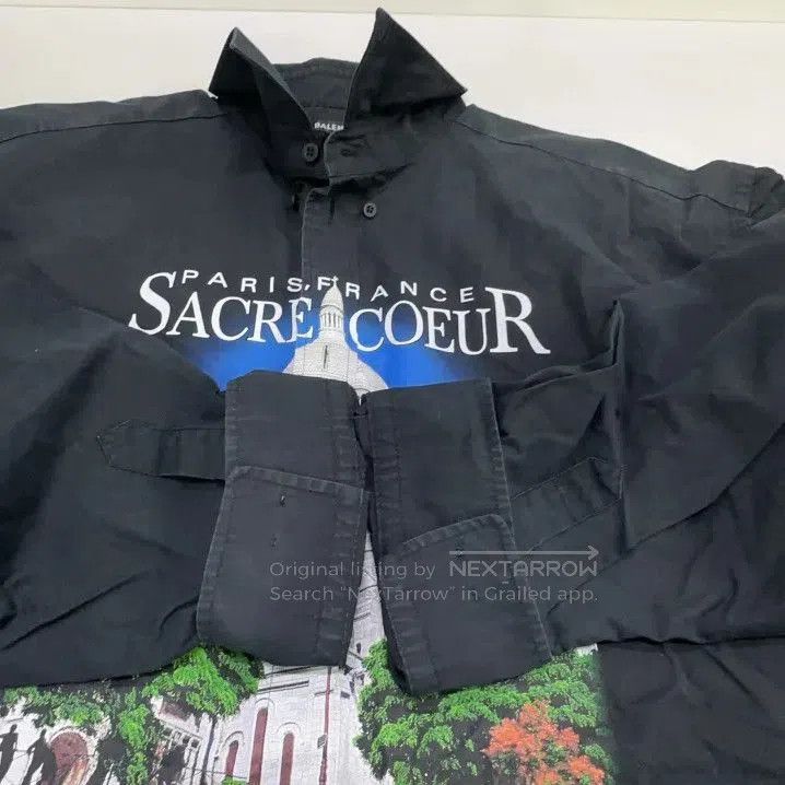 Balenciaga Balenciaga Black Graphic Long Sleeve Shirt. Size US M / EU 48-50 / 2 - 2 Thumbnail