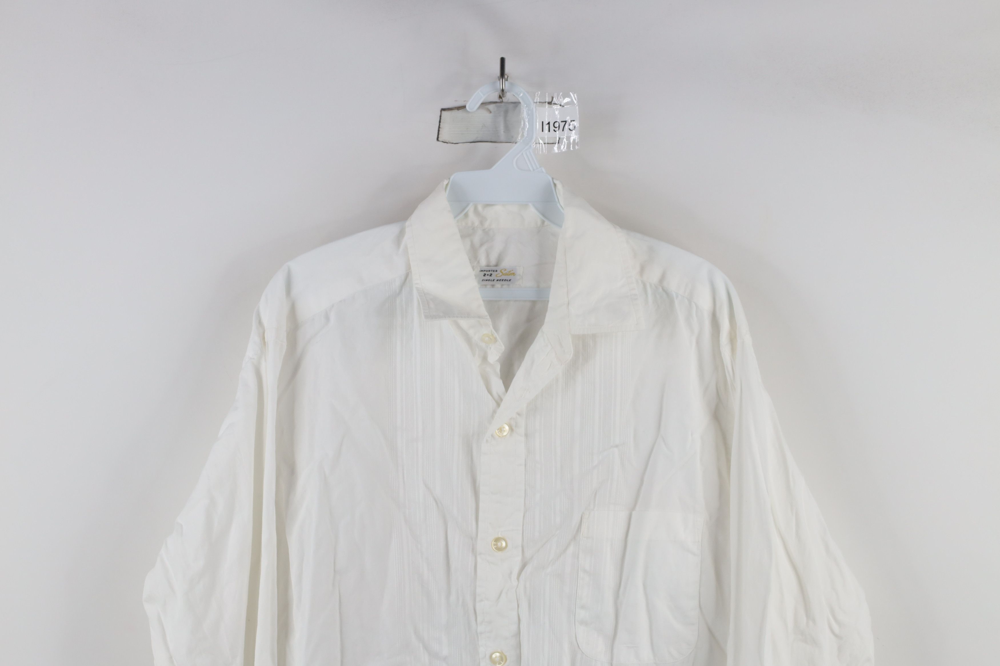 Vintage Vintage 50s Single Needle French Cuff Button Shirt USA Size US M / EU 48-50 / 2 - 2 Thumbnail