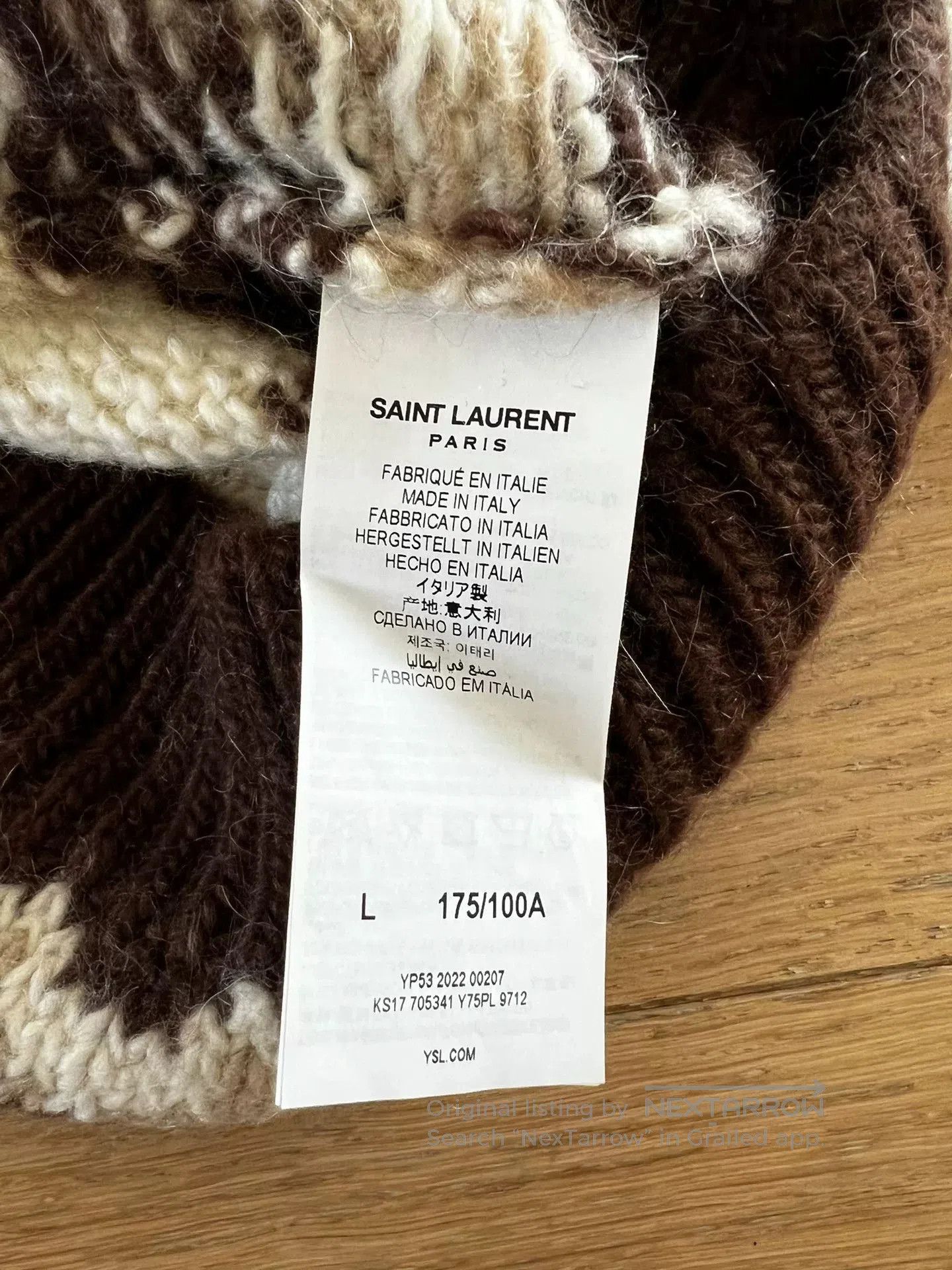 Saint Laurent Paris YSL Saint Laurent Fair Isle Sweater. Size L / US 10 / IT 46 - 6 Thumbnail