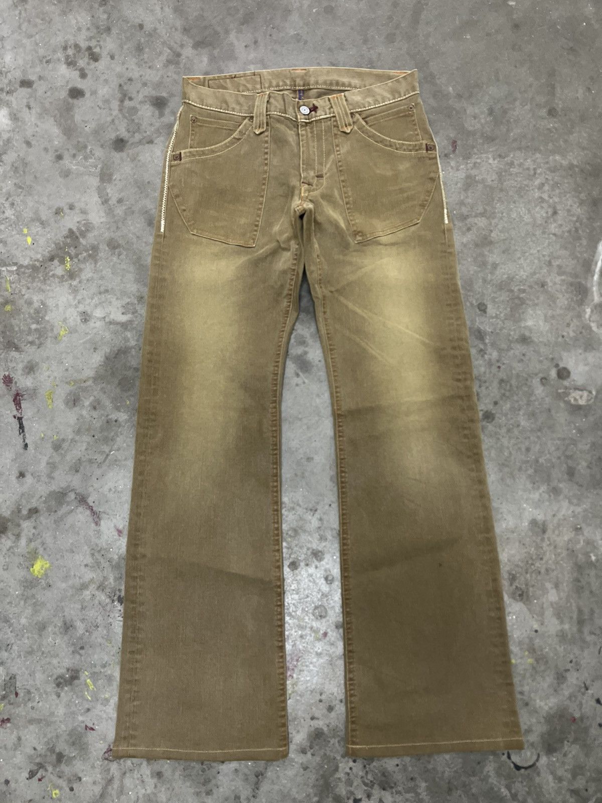 FLARED🔥BLUE WAY FADED DENIM JEAN MADE IN JAPAN
