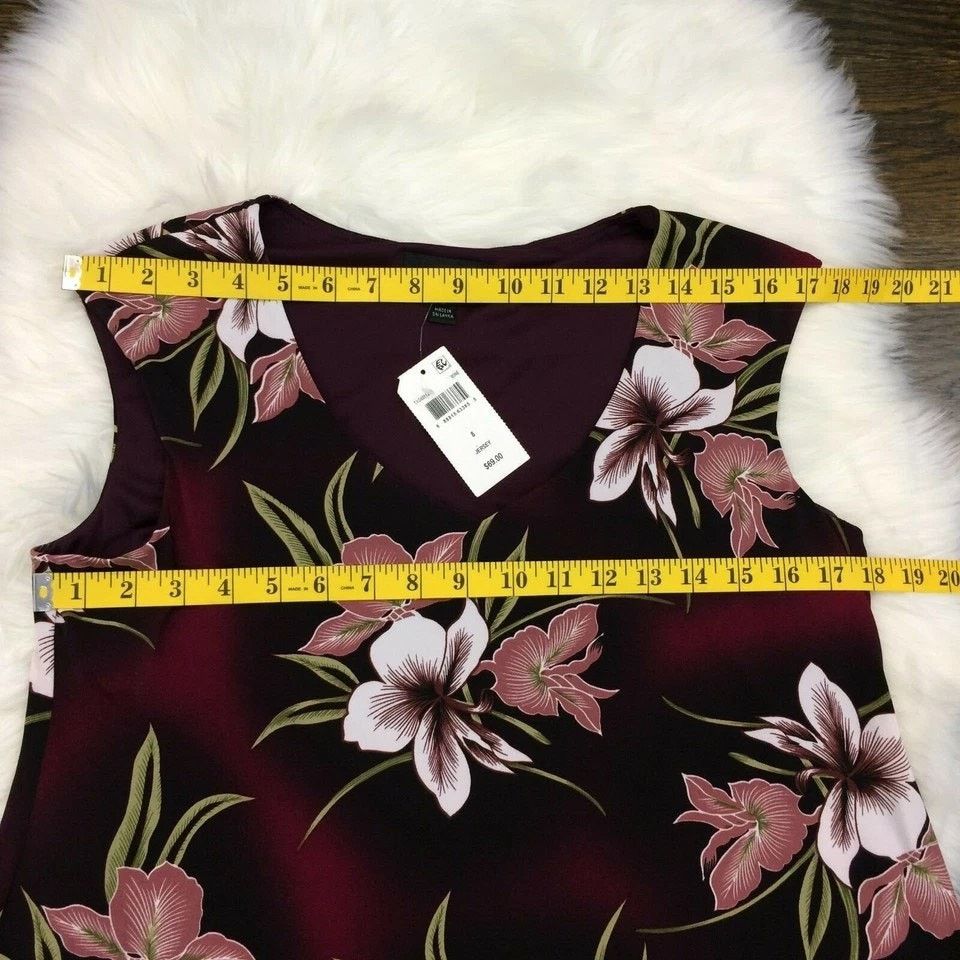 Macys NWT Connected Apparel Pull-on Jersey Floral A-line Dress 8 Size M / US 6-8 / IT 42-44 - 10 Thumbnail