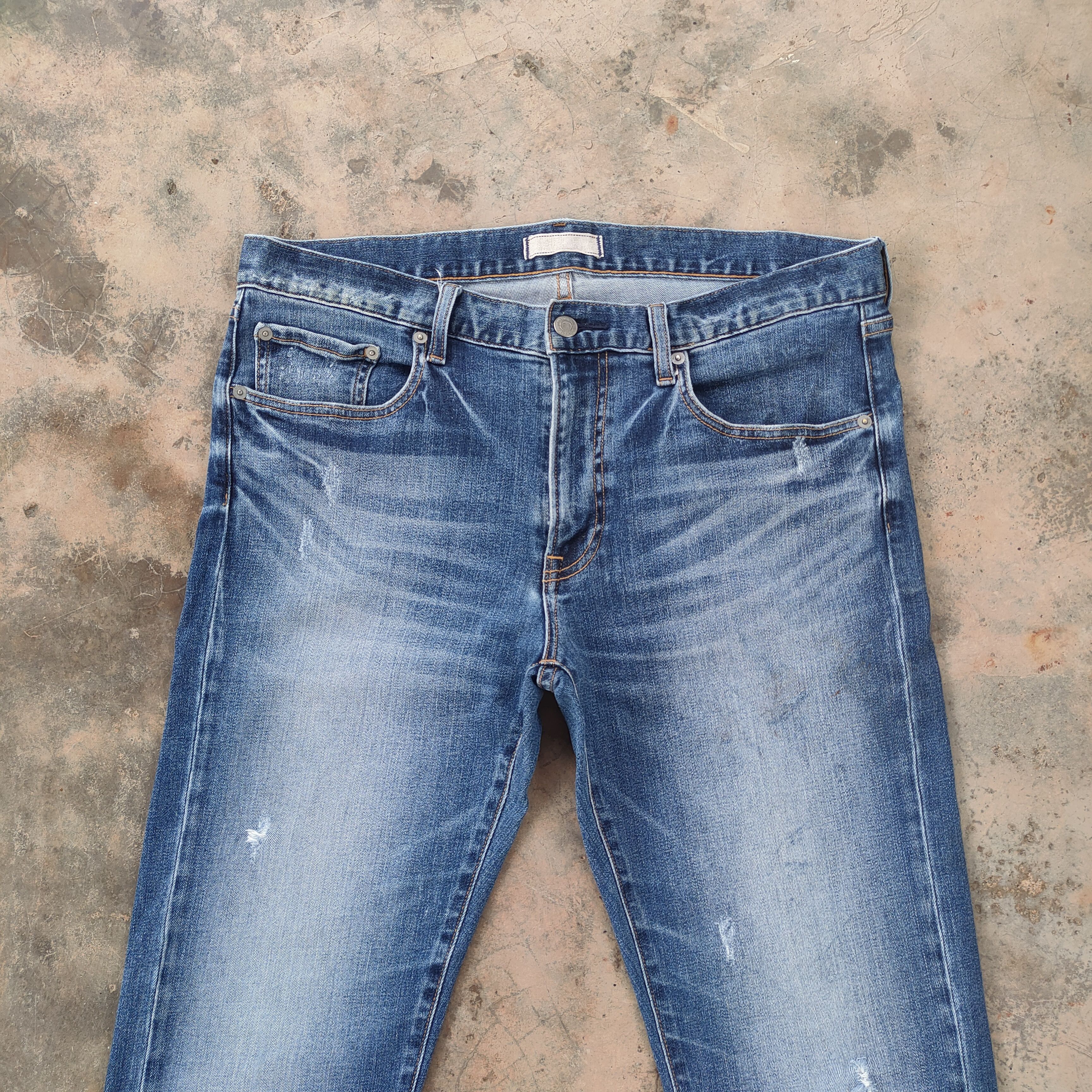 Japanese Brand VINTAGE JAPANESE FADED SKINNY JEANS DENIM PANTS Size US 34 / EU 50 - 2 Thumbnail