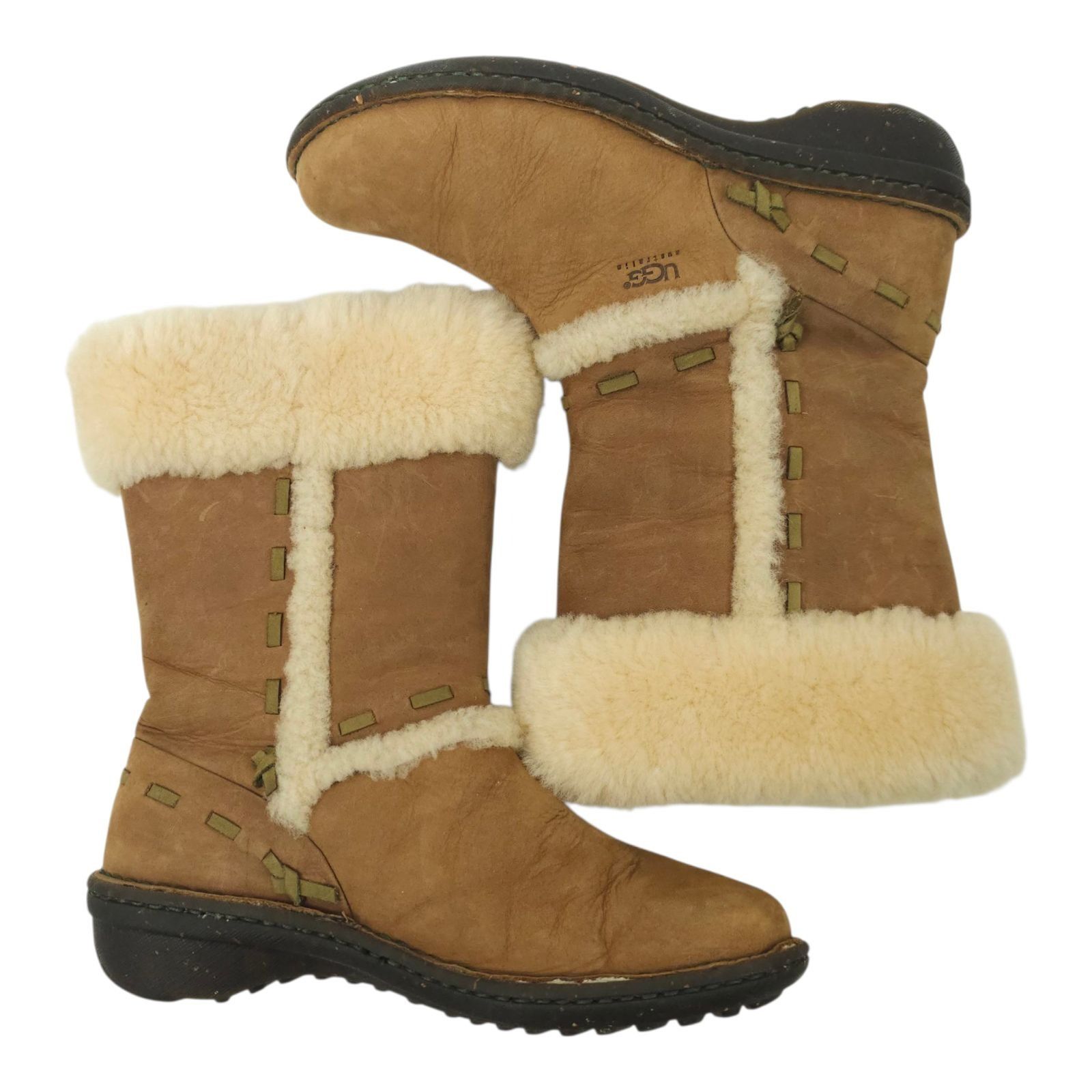 Ugg Ugg Australia Elijo Leather Boots Womens Size 7 Sheepskin Size US 7 / IT 37 - 9 Thumbnail