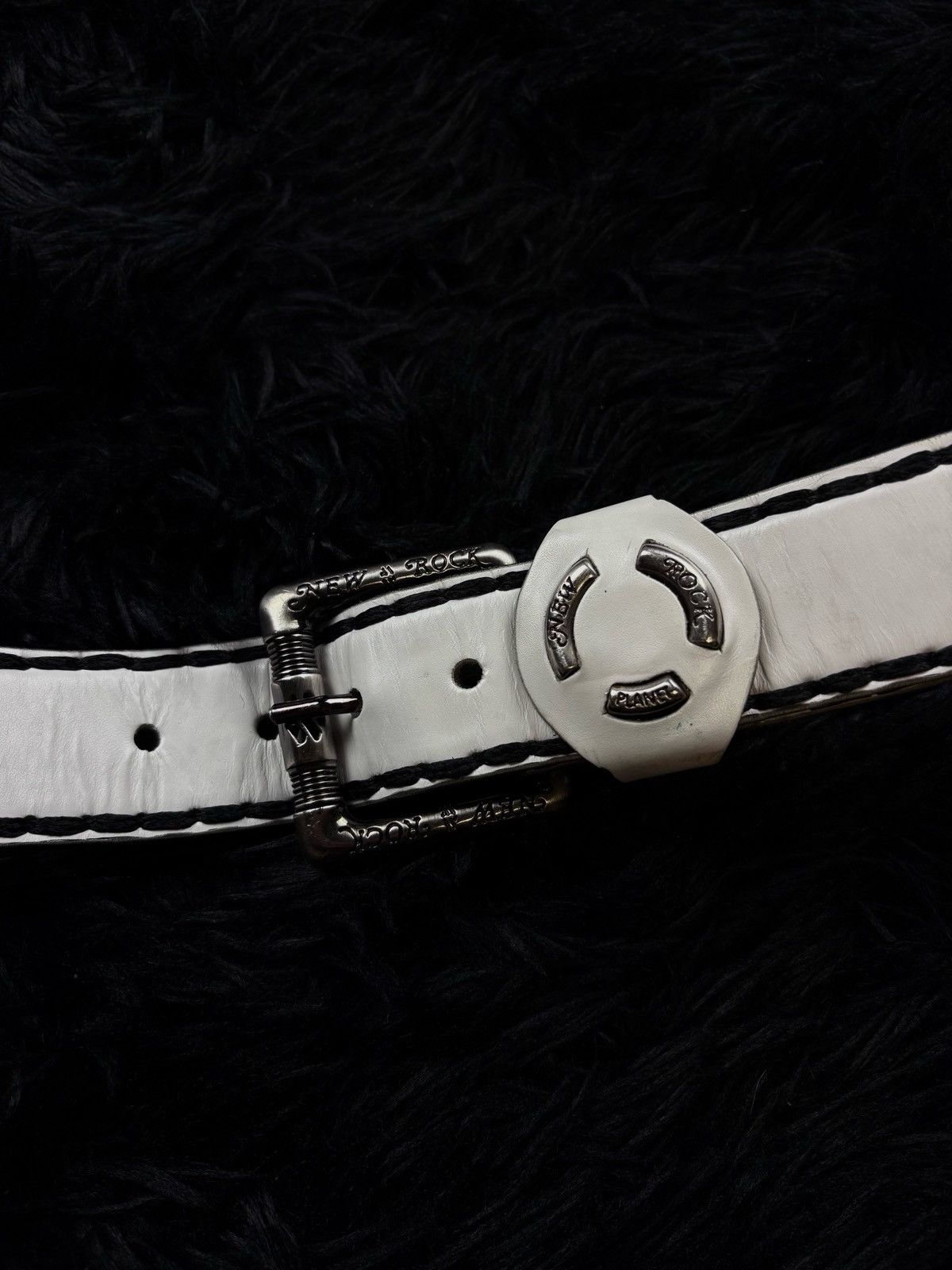 New Rock Rare New Rock Avant Garde Archive Leather Belt Size ONE SIZE - 2 Thumbnail