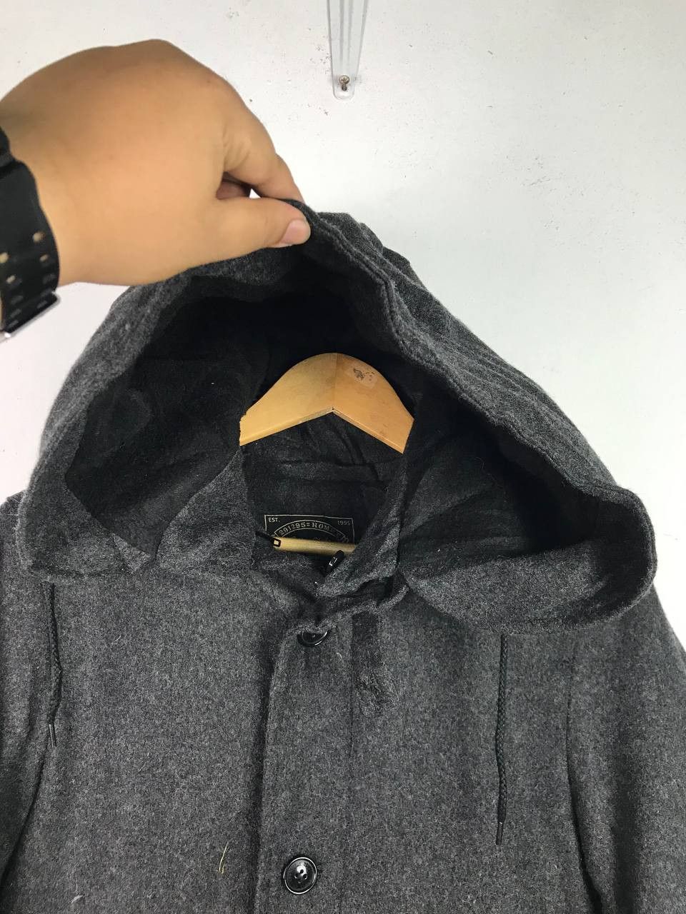 20471120 × Japanese Brand Very Rare Vintage 90's Homme 291295 Wool Parka Jacket Size US M / EU 48-50 / 2 - 7 Thumbnail
