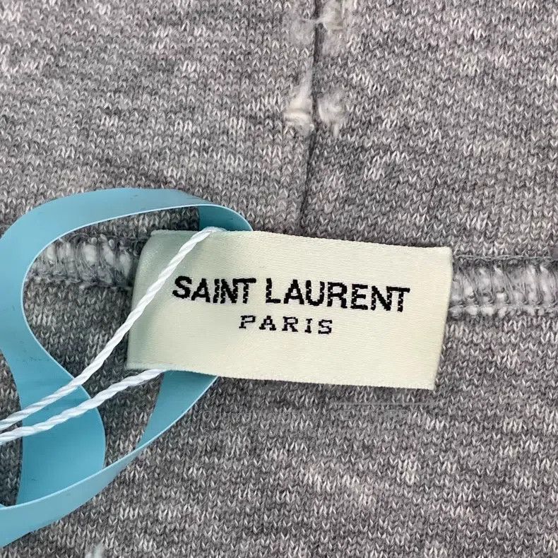 Saint Laurent Paris Saint Laurent Paris Gray Logo Printed Distressed Cotton Ho Size US L / EU 52-54 / 3 - 5 Thumbnail