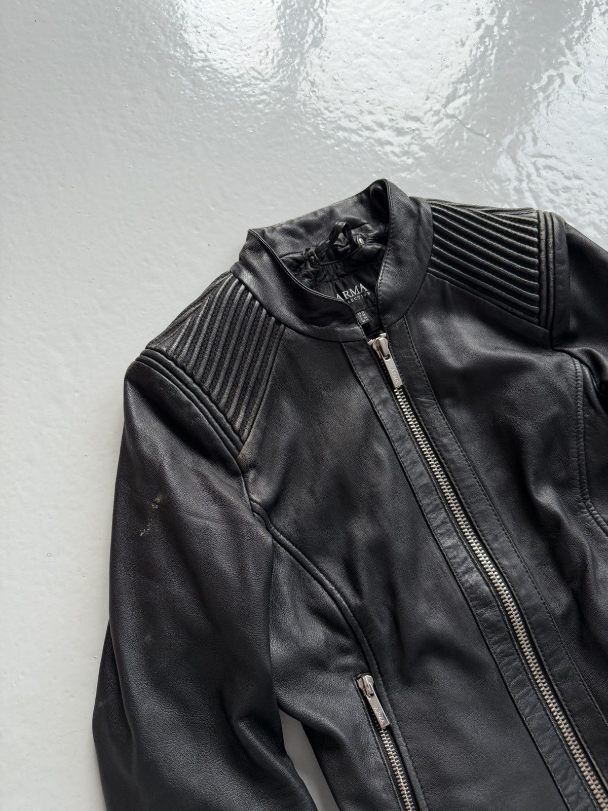 Vintage Vintage archive y2k sheep leather biker jacket Size S / US 4 / IT 40 - 3 Thumbnail