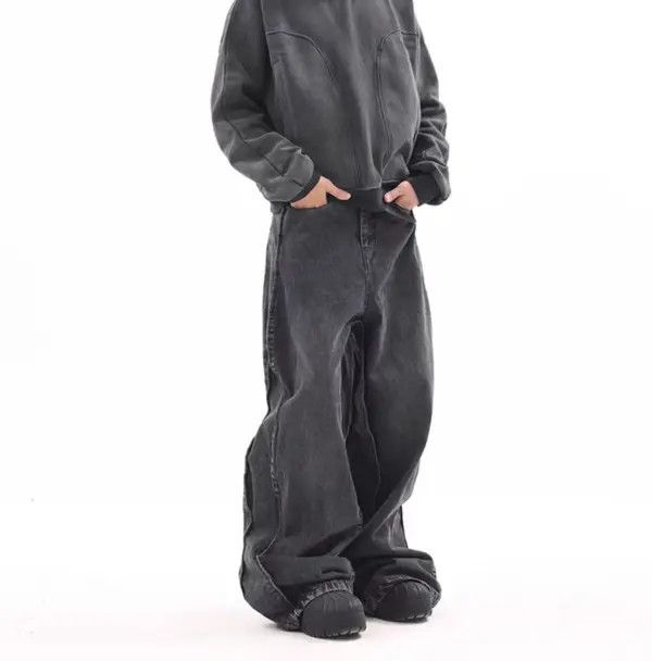 Japanese Brand VIBE Vintage distressed deconstructed wavy baggy jeans Size US 30 / EU 46 - 5 Thumbnail