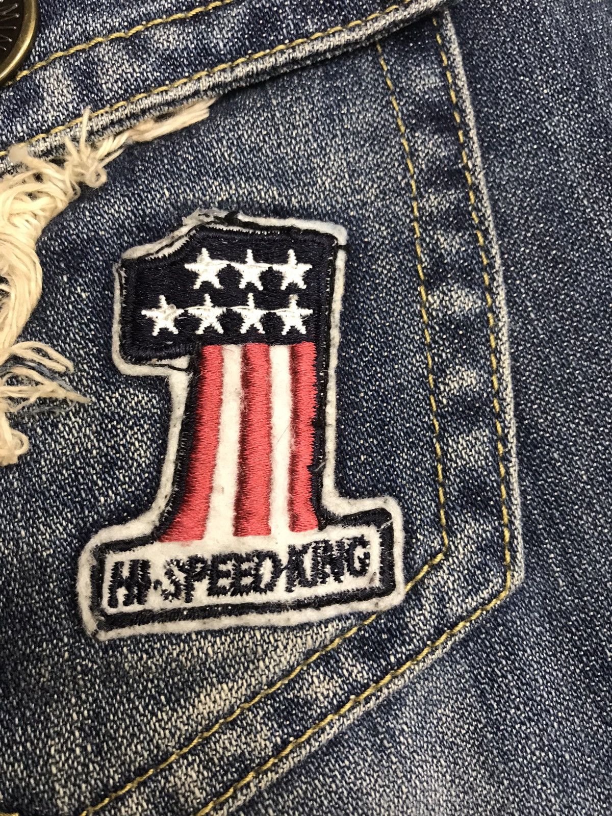 💥FLARE💥REAL MIND Patches Style Light Flare Denim F59